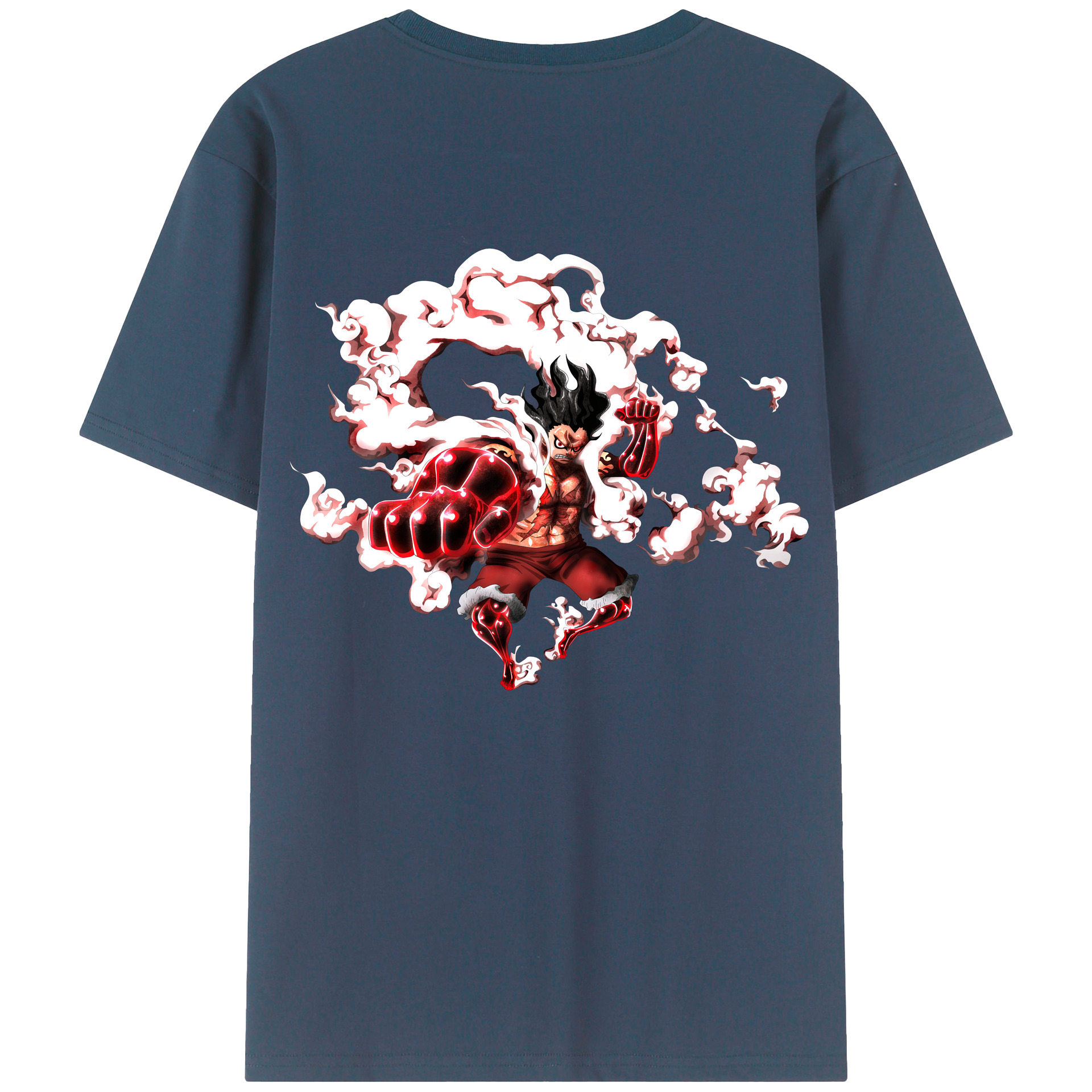 ワンピース モンキー・D・ルフィ ONE PIECE Monkey D. Luffy 綿100％半袖Tシャツ（背面プリント）