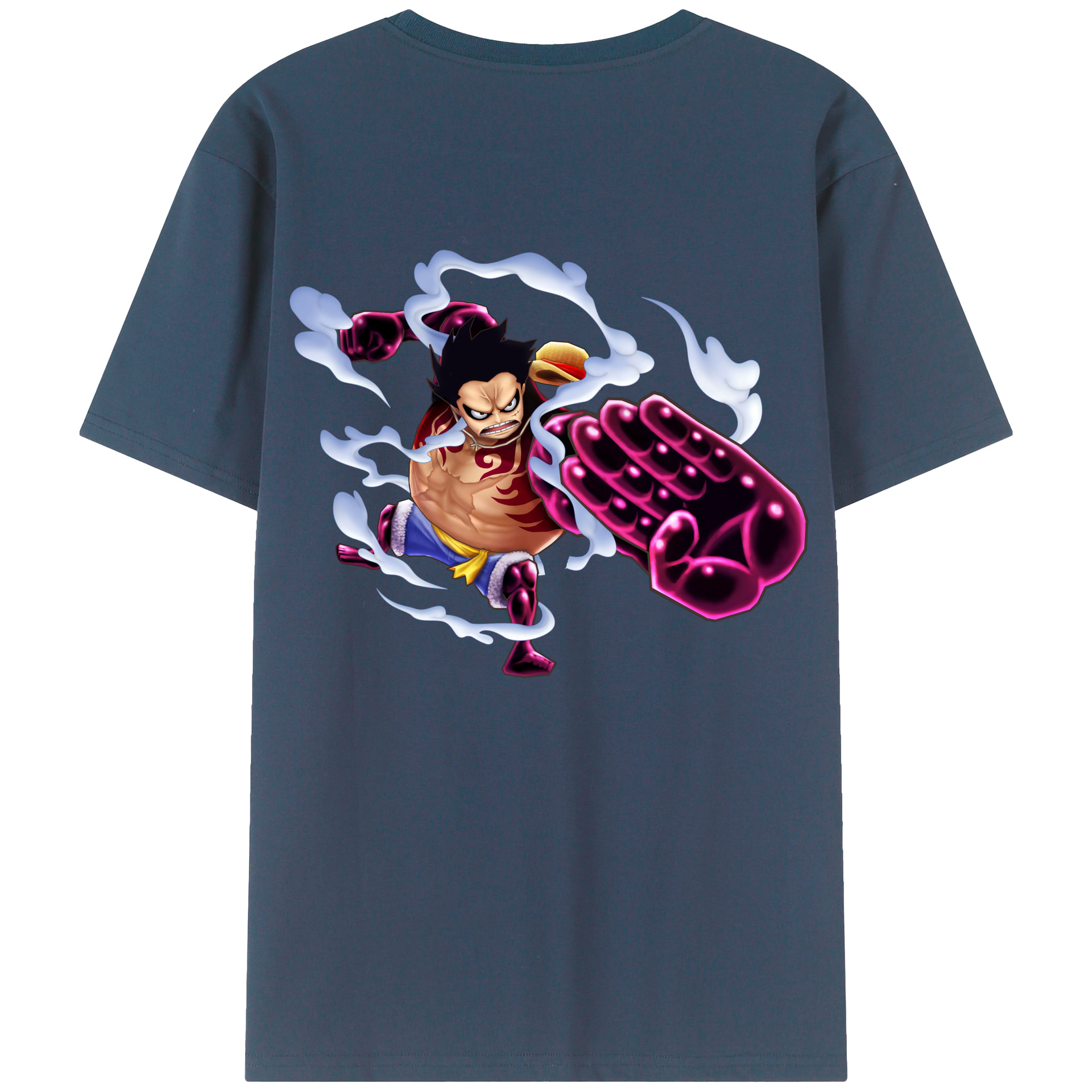 ワンピース モンキー・D・ルフィ ONE PIECE Monkey D. Luffy 綿100％半袖Tシャツ（背面プリント）