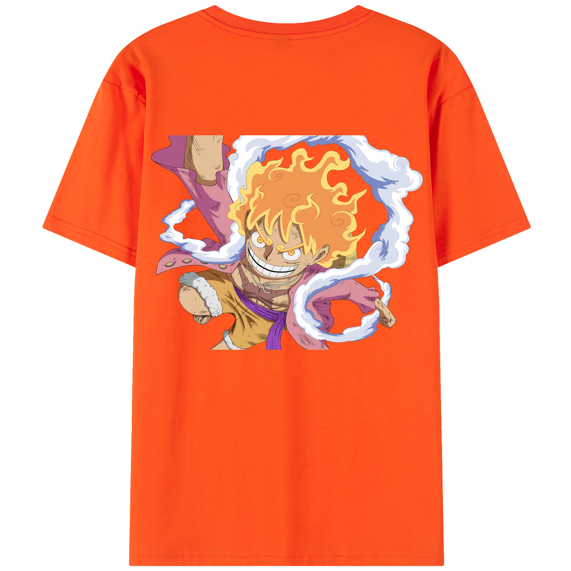 ワンピース モンキー・D・ルフィ ONE PIECE Monkey D. Luffy 綿100％半袖Tシャツ（背面プリント）
