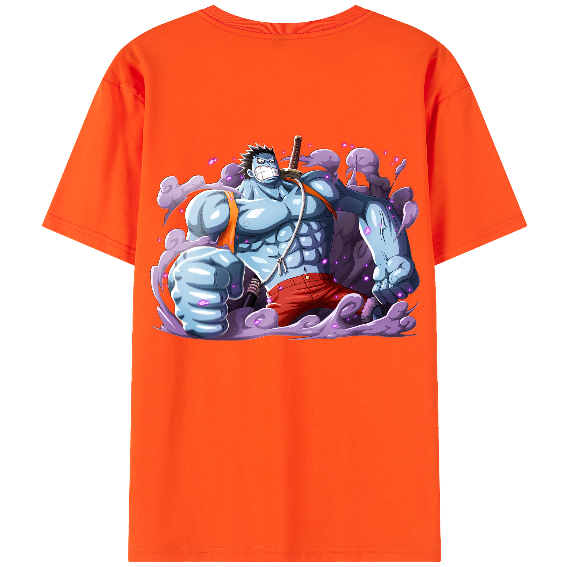 ワンピース モンキー・D・ルフィ ONE PIECE Monkey D. Luffy 綿100％半袖Tシャツ（背面プリント）