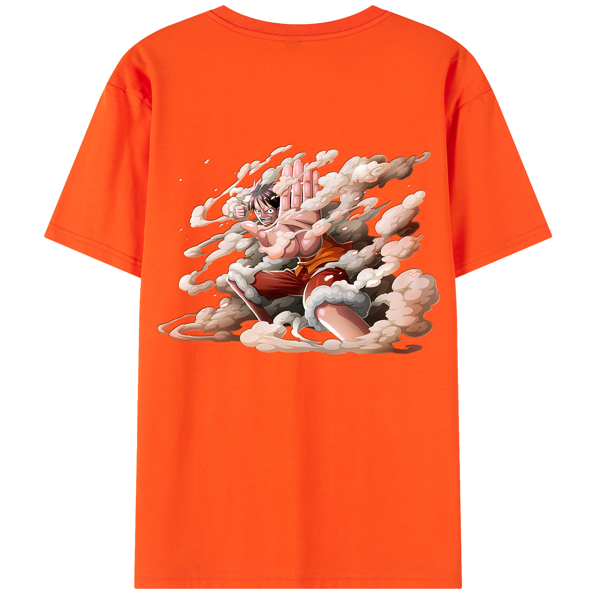 ワンピース モンキー・D・ルフィ ONE PIECE Monkey D. Luffy 綿100％半袖Tシャツ（背面プリント）