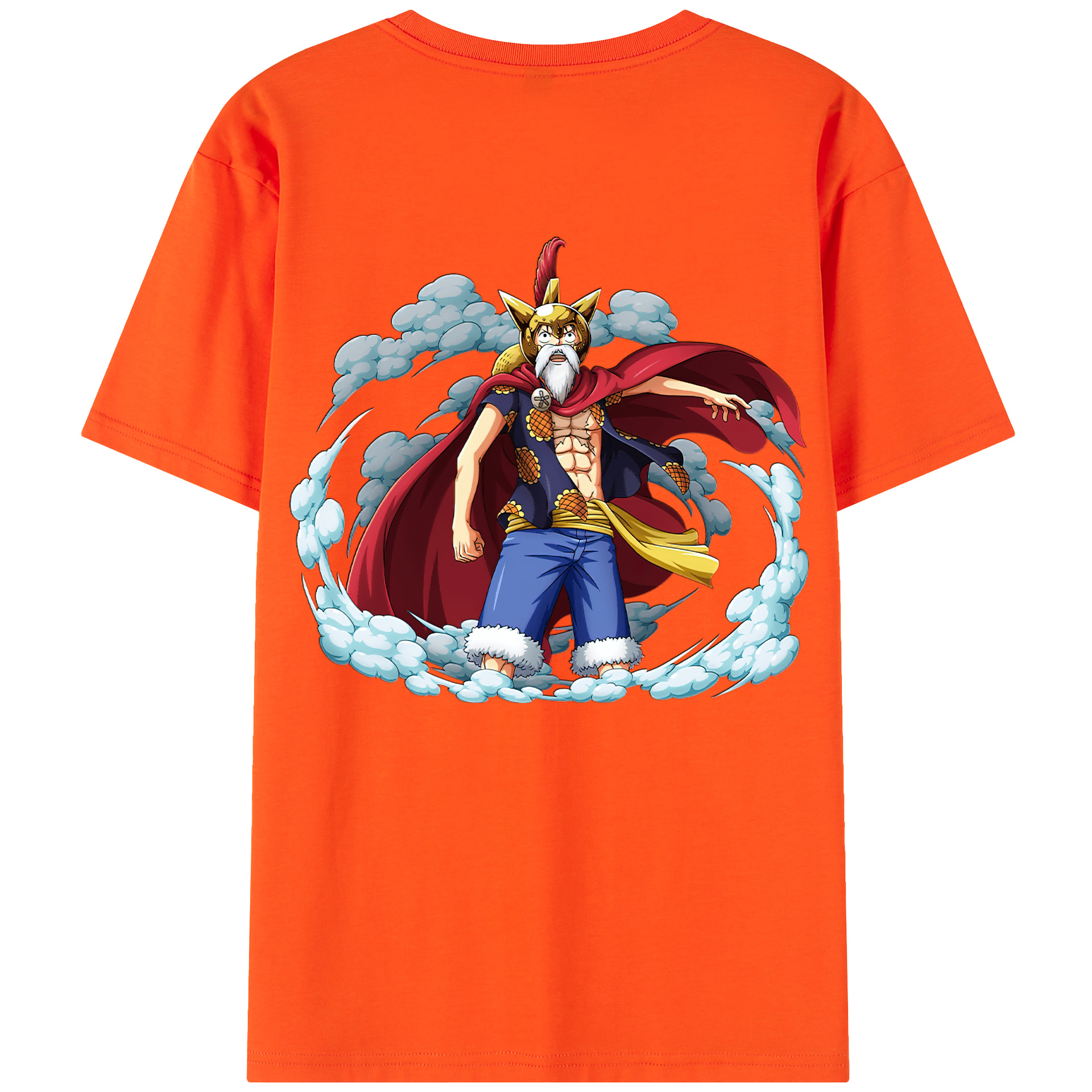 ワンピース モンキー・D・ルフィ ONE PIECE Monkey D. Luffy 綿100％半袖Tシャツ（背面プリント）