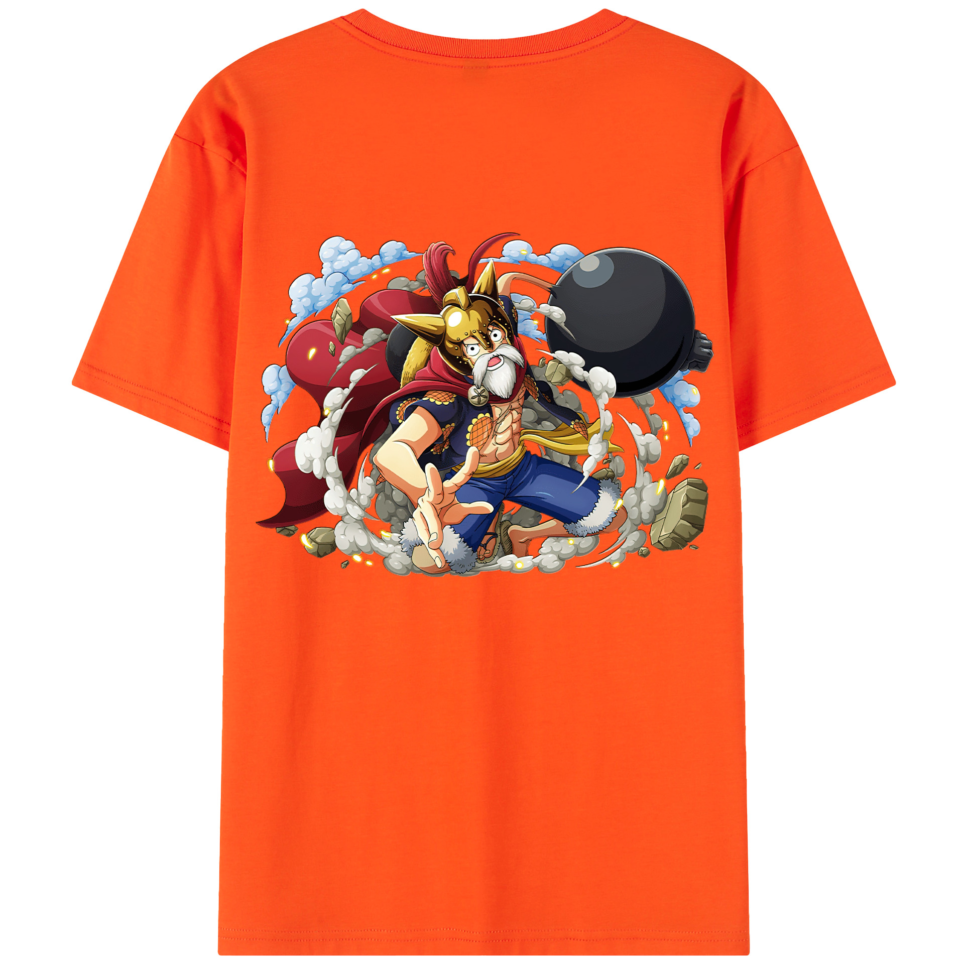 ワンピース モンキー・D・ルフィ ONE PIECE Monkey D. Luffy 綿100％半袖Tシャツ（背面プリント）