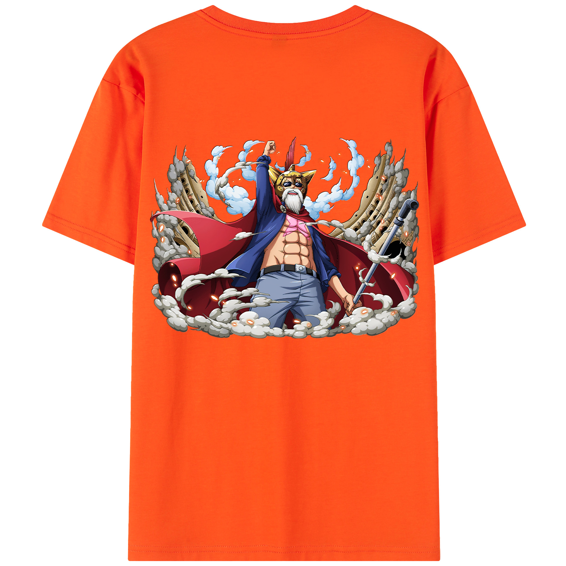 ワンピース モンキー・D・ルフィ ONE PIECE Monkey D. Luffy 綿100％半袖Tシャツ（背面プリント）