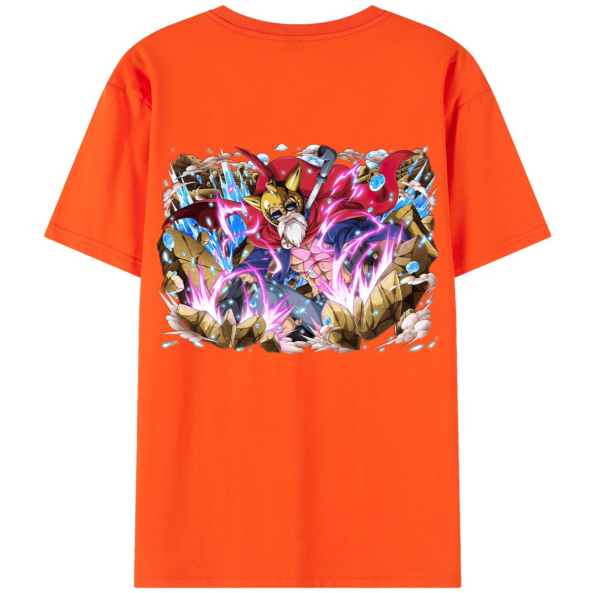 ワンピース モンキー・D・ルフィ ONE PIECE Monkey D. Luffy 綿100％半袖Tシャツ（背面プリント）
