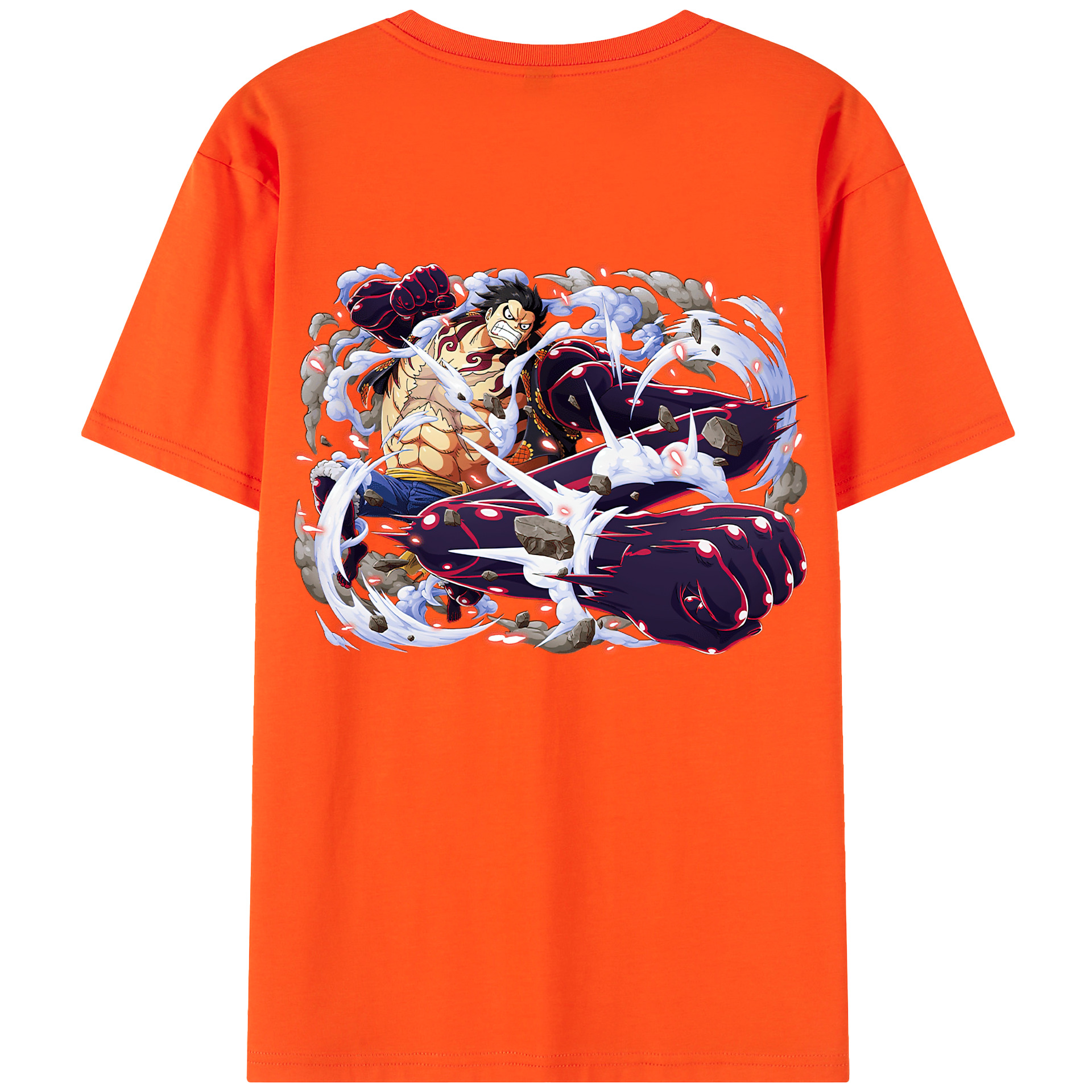 ワンピース モンキー・D・ルフィ ONE PIECE Monkey D. Luffy 綿100％半袖Tシャツ（背面プリント）