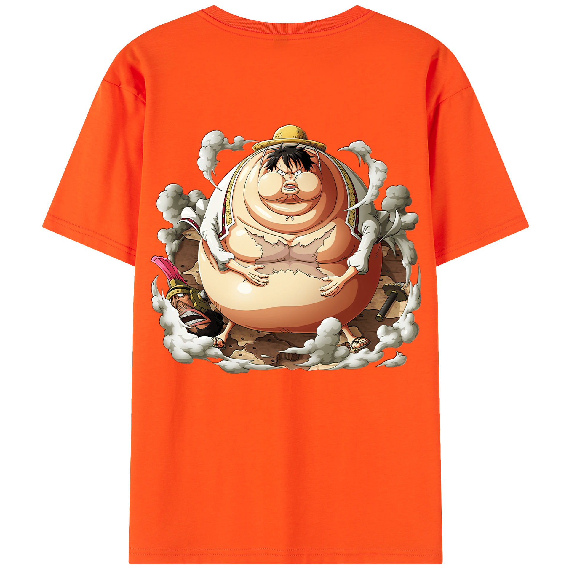 ワンピース モンキー・D・ルフィ ONE PIECE Monkey D. Luffy 綿100％半袖Tシャツ（背面プリント）
