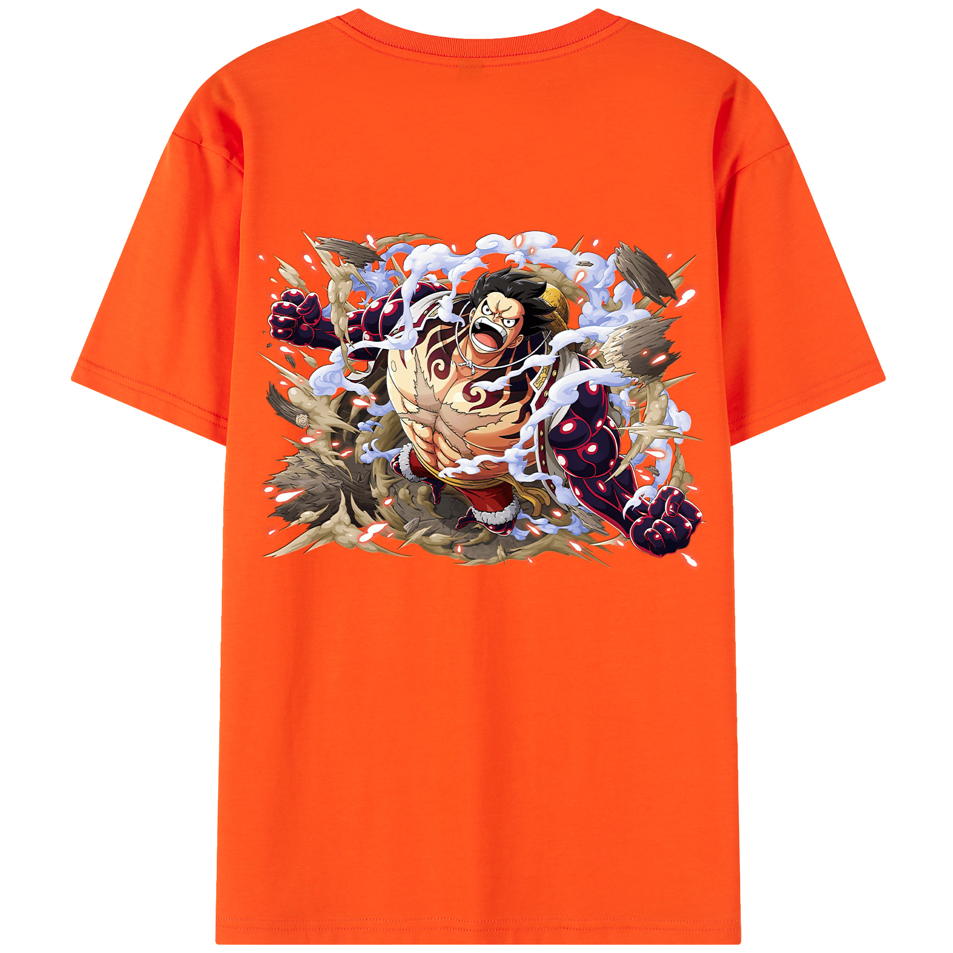 ワンピース モンキー・D・ルフィ ONE PIECE Monkey D. Luffy 綿100％半袖Tシャツ（背面プリント）