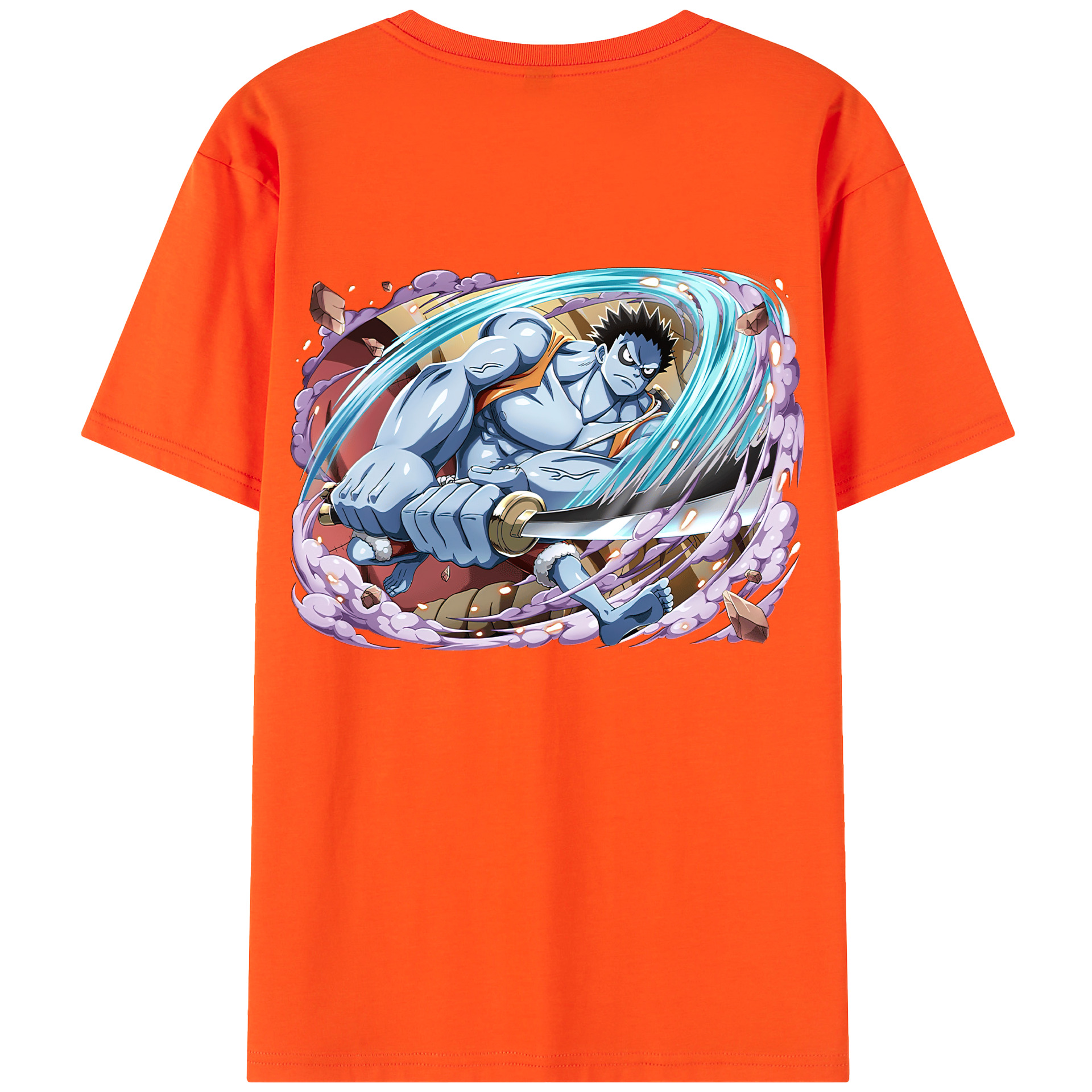 ワンピース モンキー・D・ルフィ ONE PIECE Monkey D. Luffy 綿100％半袖Tシャツ（背面プリント）