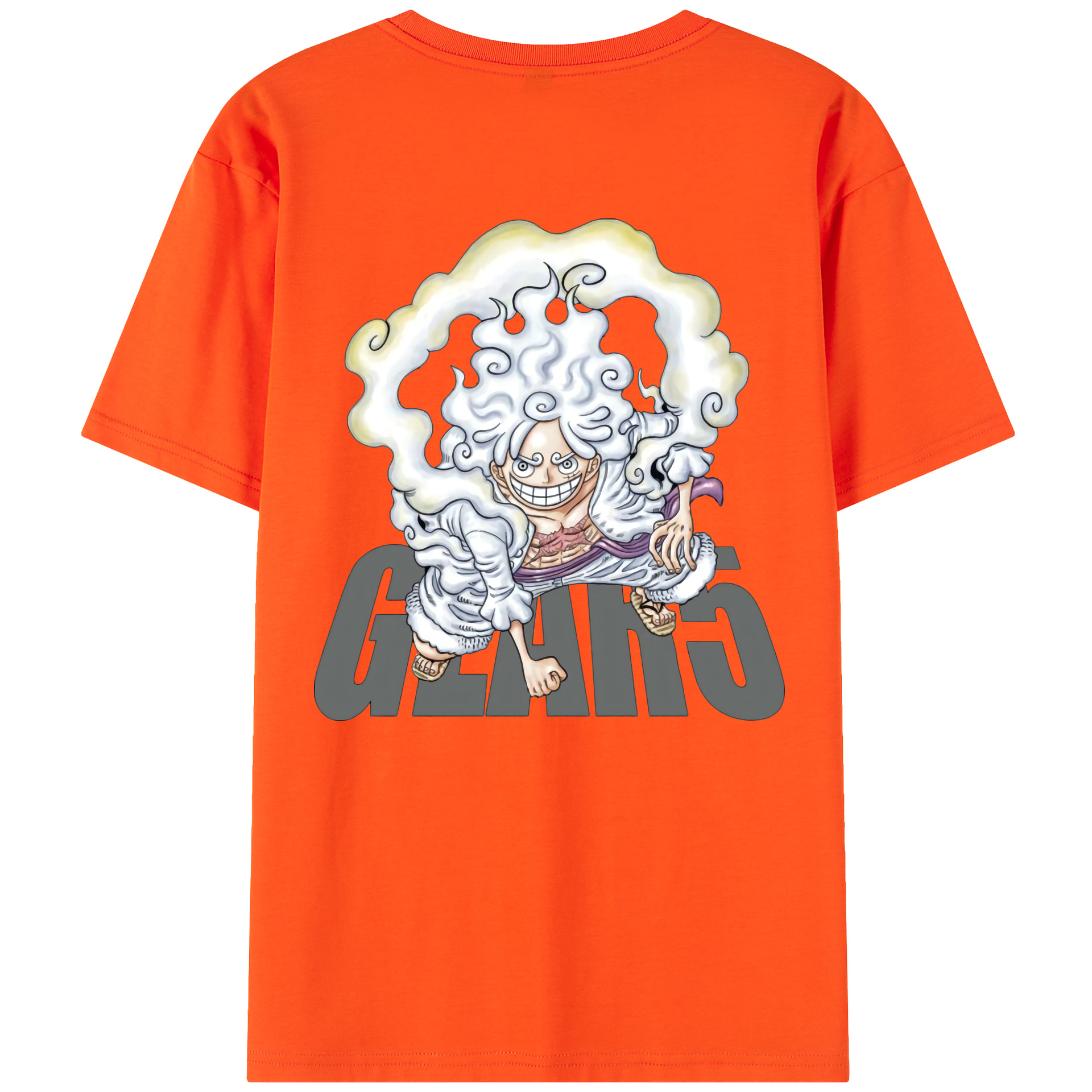 ワンピース モンキー・D・ルフィ ONE PIECE Monkey D. Luffy 綿100％半袖Tシャツ（背面プリント）