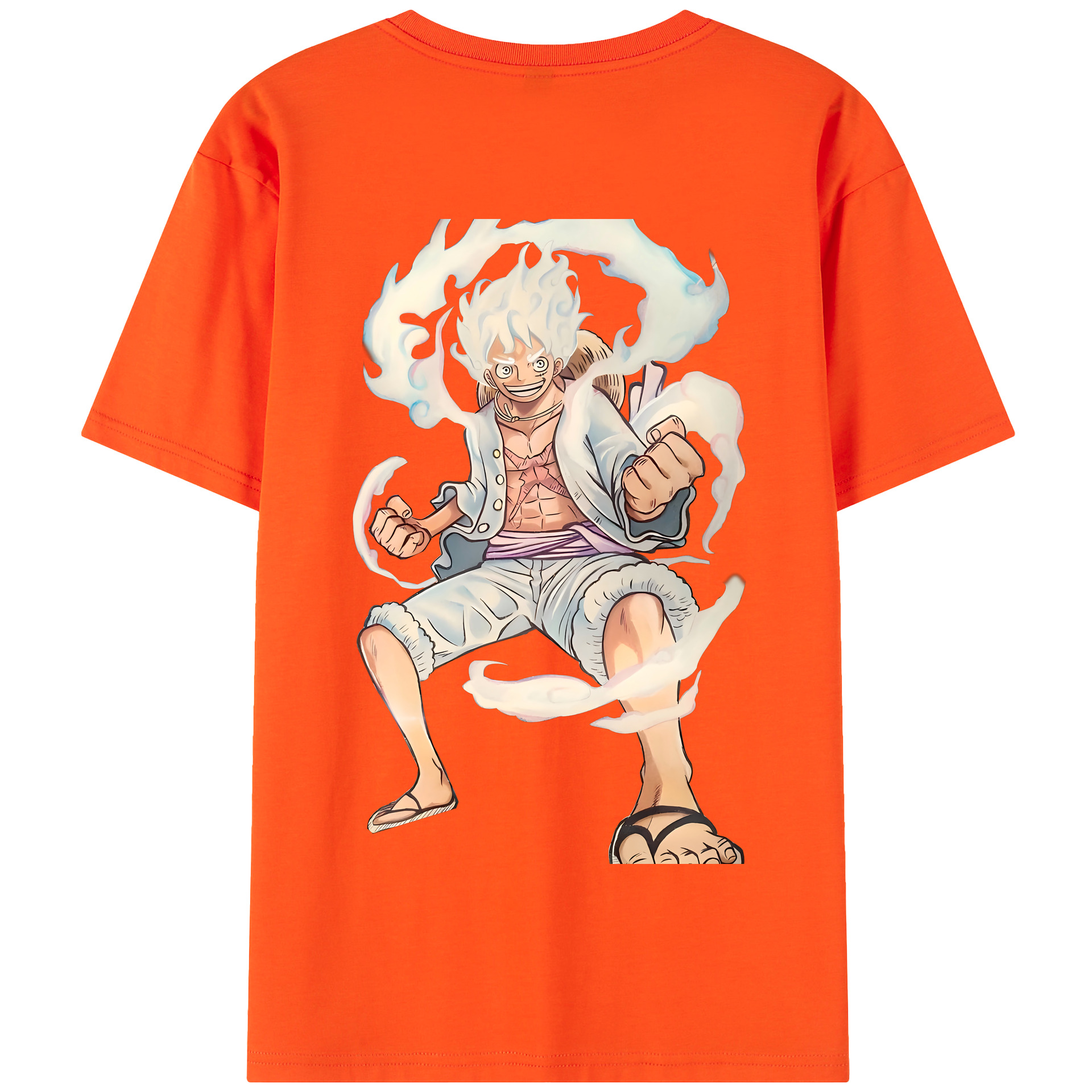 ワンピース モンキー・D・ルフィ ONE PIECE Monkey D. Luffy 綿100％半袖Tシャツ（背面プリント）