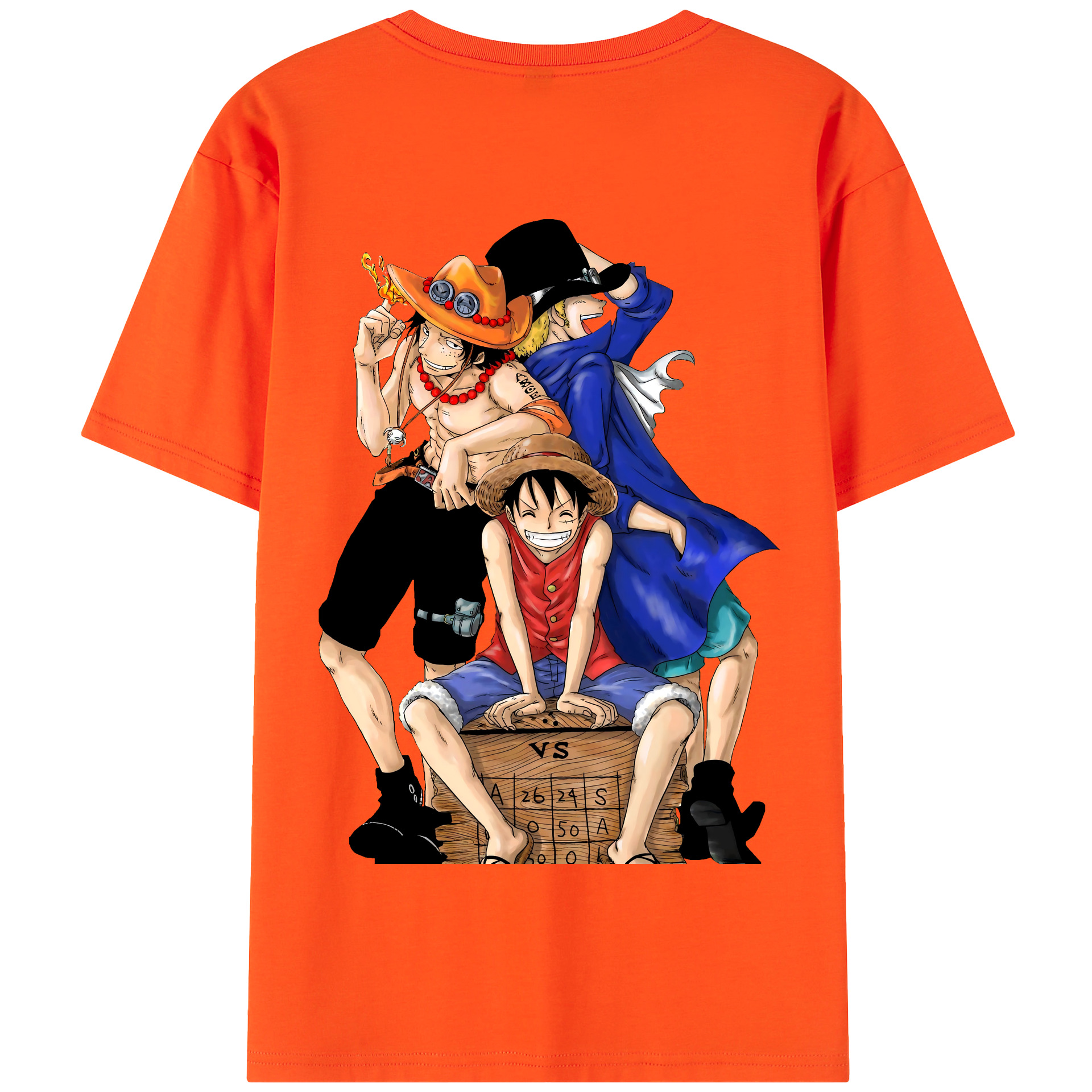 ワンピース モンキー・D・ルフィ ONE PIECE Monkey D. Luffy 綿100％半袖Tシャツ（背面プリント）