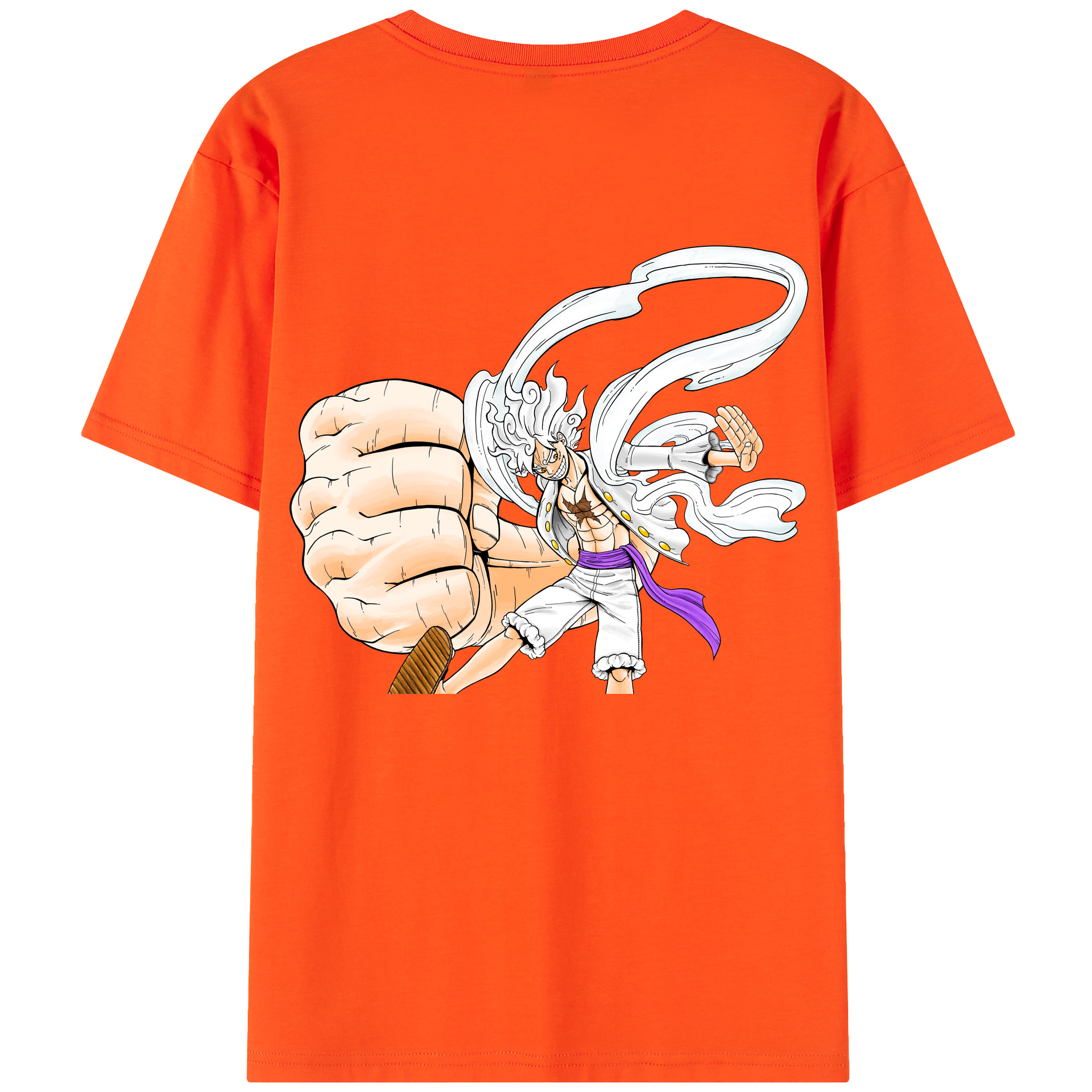 ワンピース モンキー・D・ルフィ ONE PIECE Monkey D. Luffy 綿100％半袖Tシャツ（背面プリント）