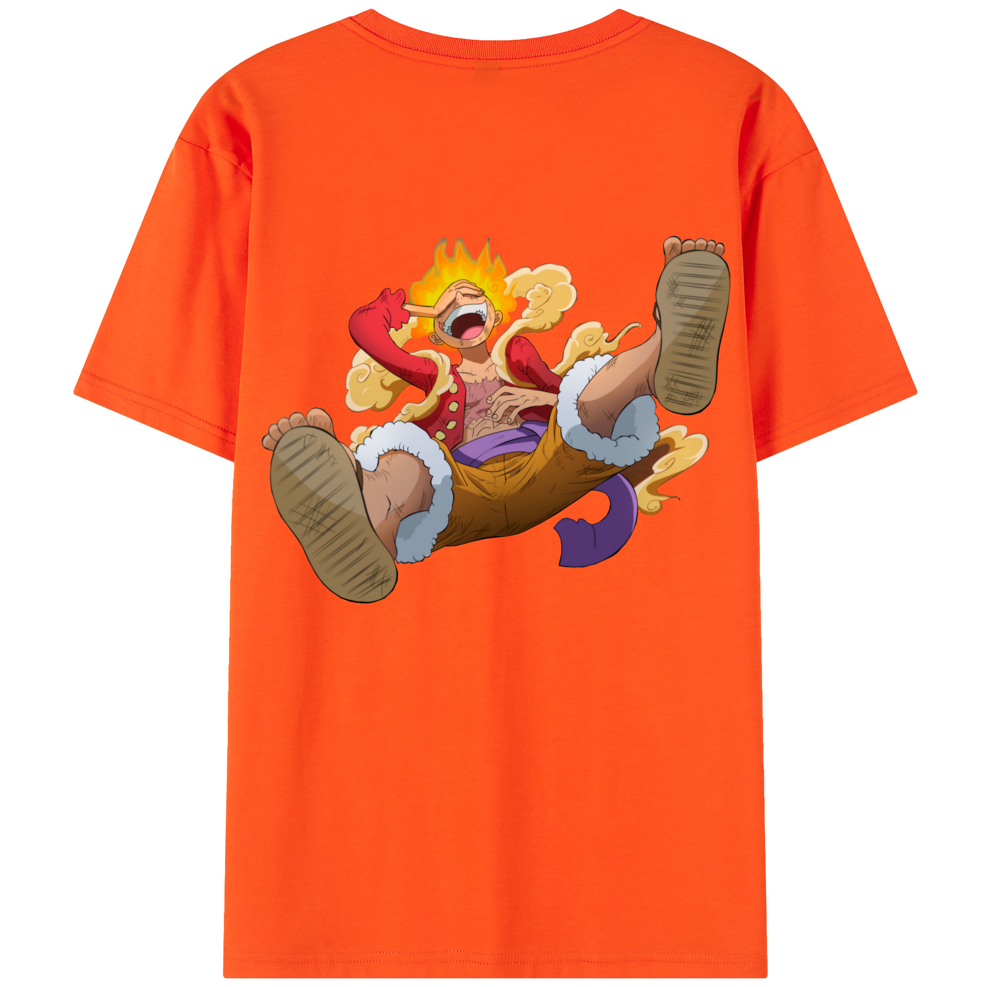 ワンピース モンキー・D・ルフィ ONE PIECE Monkey D. Luffy 綿100％半袖Tシャツ（背面プリント）