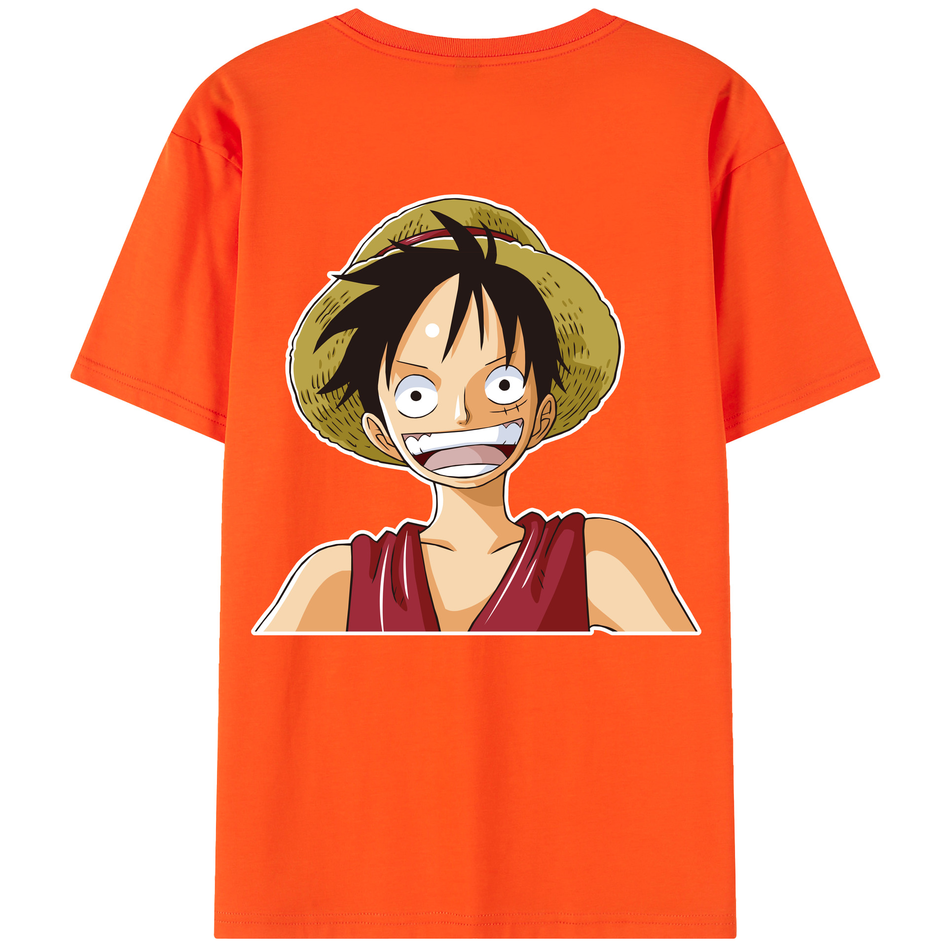 ワンピース モンキー・D・ルフィ ONE PIECE Monkey D. Luffy 綿100％半袖Tシャツ（背面プリント）
