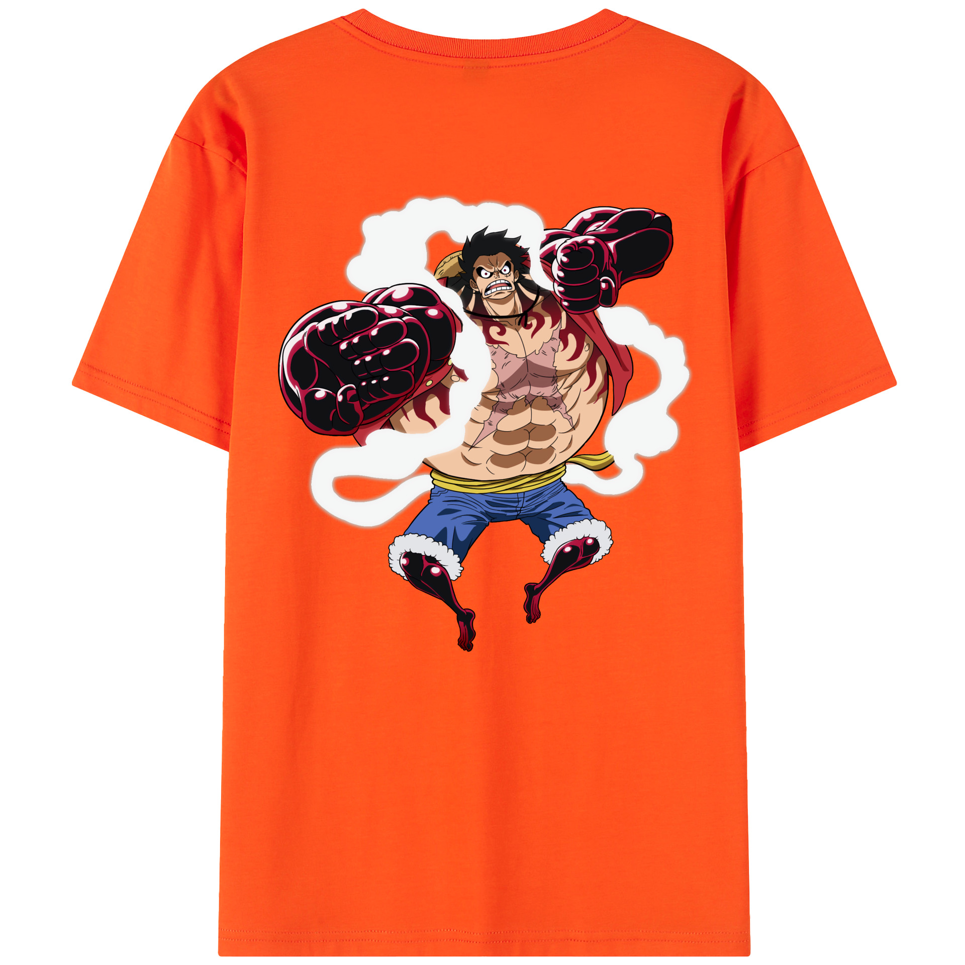 ワンピース モンキー・D・ルフィ ONE PIECE Monkey D. Luffy 綿100％半袖Tシャツ（背面プリント）