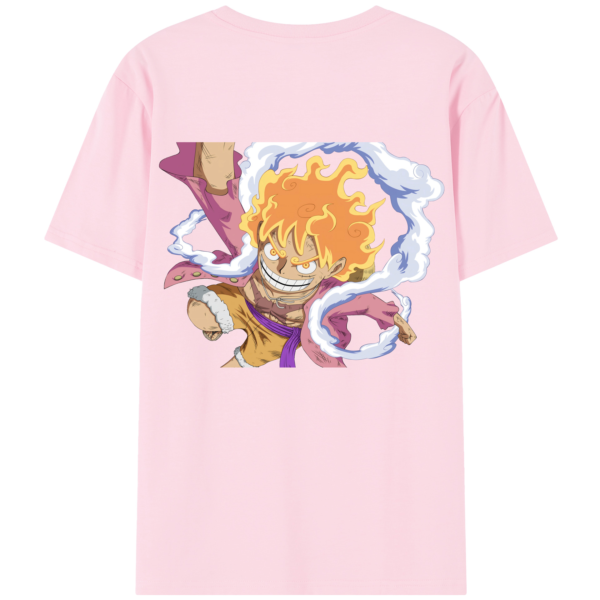 ワンピース モンキー・D・ルフィ ONE PIECE Monkey D. Luffy 綿100％半袖Tシャツ（背面プリント）