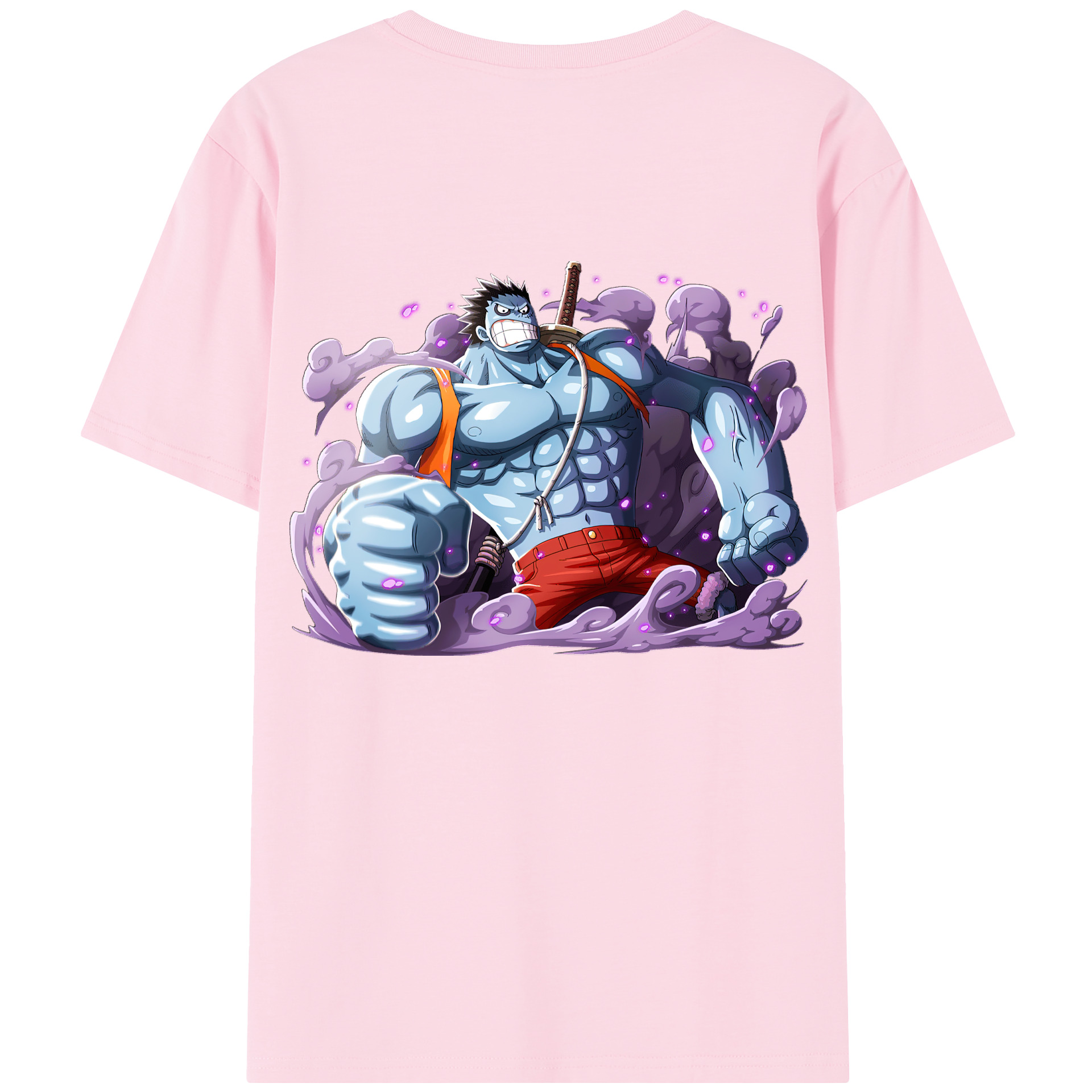 ワンピース モンキー・D・ルフィ ONE PIECE Monkey D. Luffy 綿100％半袖Tシャツ（背面プリント）