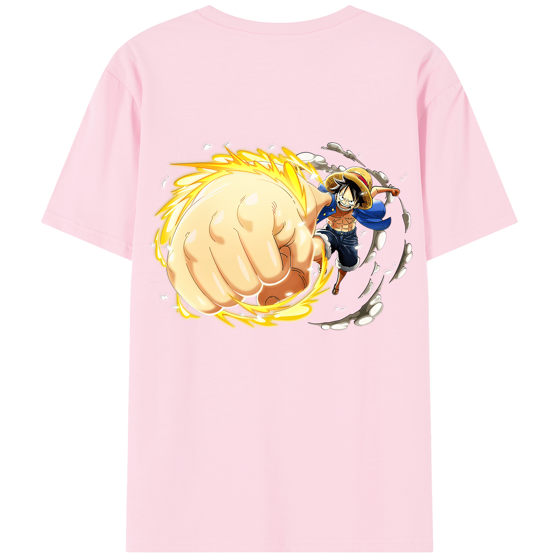 ワンピース モンキー・D・ルフィ ONE PIECE Monkey D. Luffy 綿100％半袖Tシャツ（背面プリント）