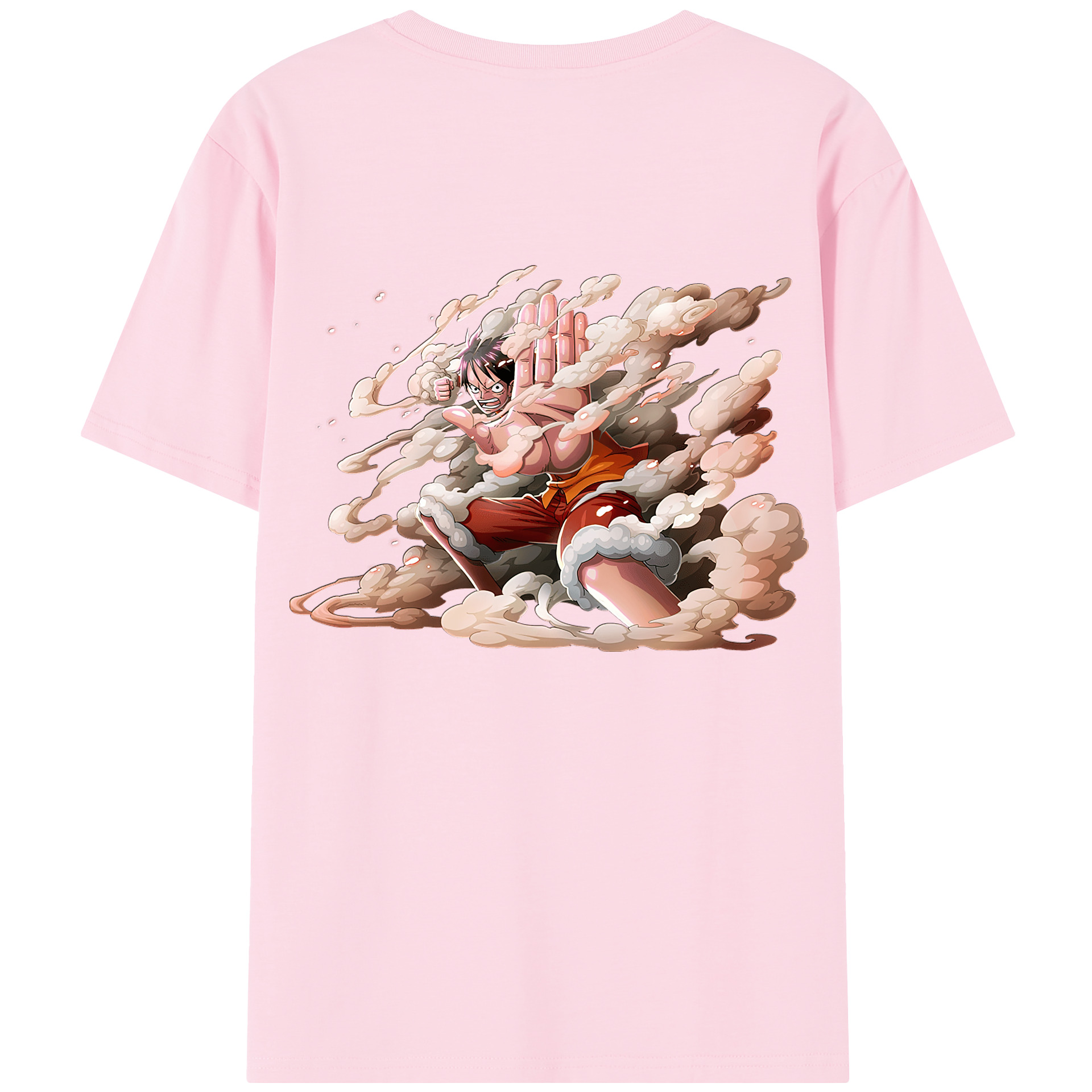 ワンピース モンキー・D・ルフィ ONE PIECE Monkey D. Luffy 綿100％半袖Tシャツ（背面プリント）