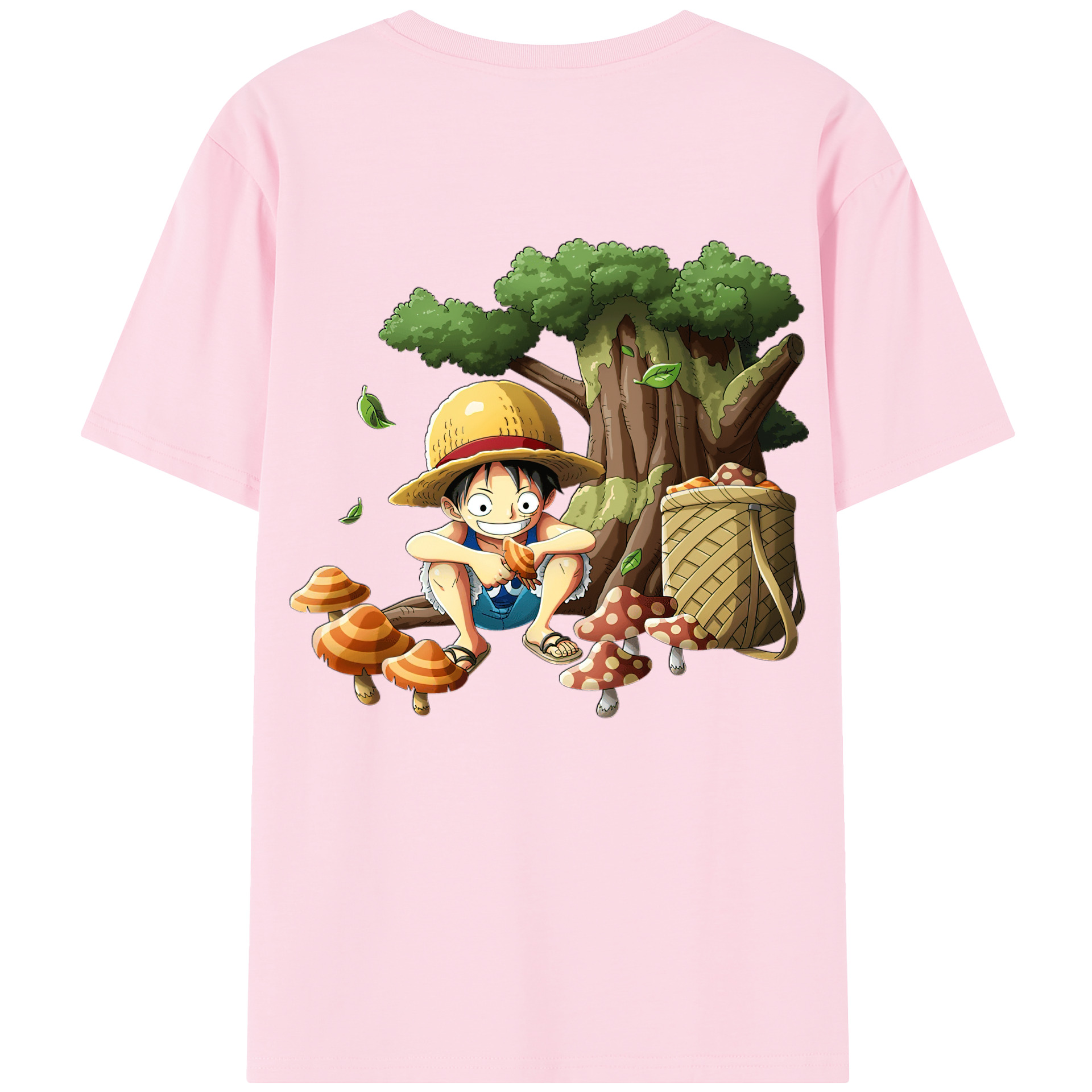 ワンピース モンキー・D・ルフィ ONE PIECE Monkey D. Luffy 綿100％半袖Tシャツ（背面プリント）