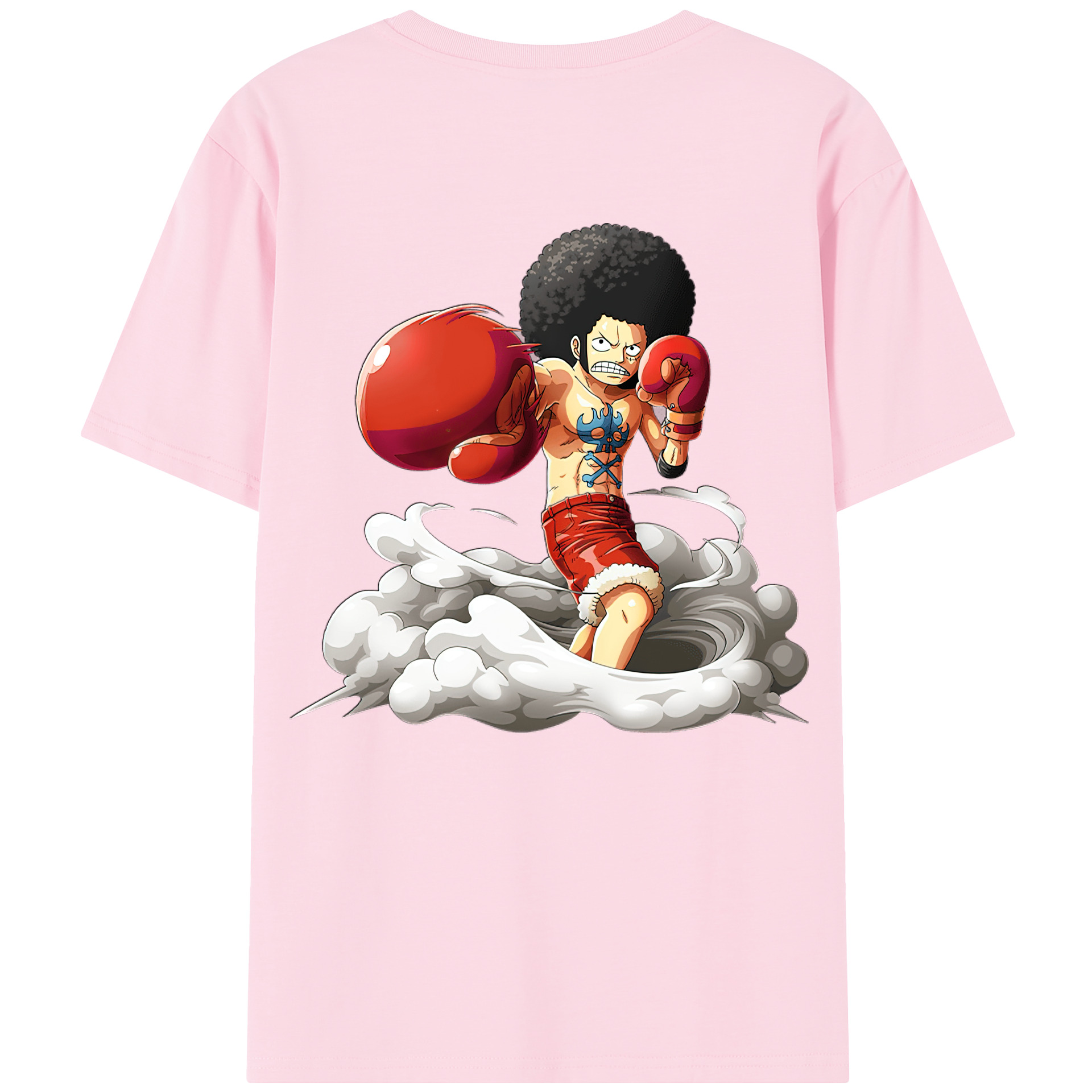 ワンピース モンキー・D・ルフィ ONE PIECE Monkey D. Luffy 綿100％半袖Tシャツ（背面プリント）