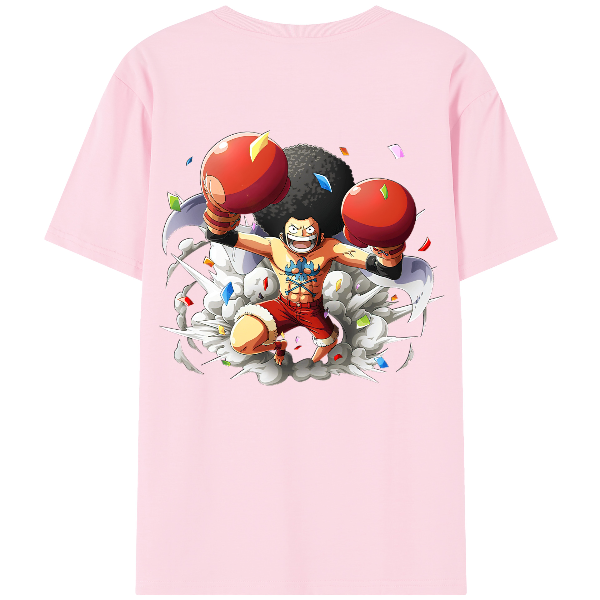 ワンピース モンキー・D・ルフィ ONE PIECE Monkey D. Luffy 綿100％半袖Tシャツ（背面プリント）