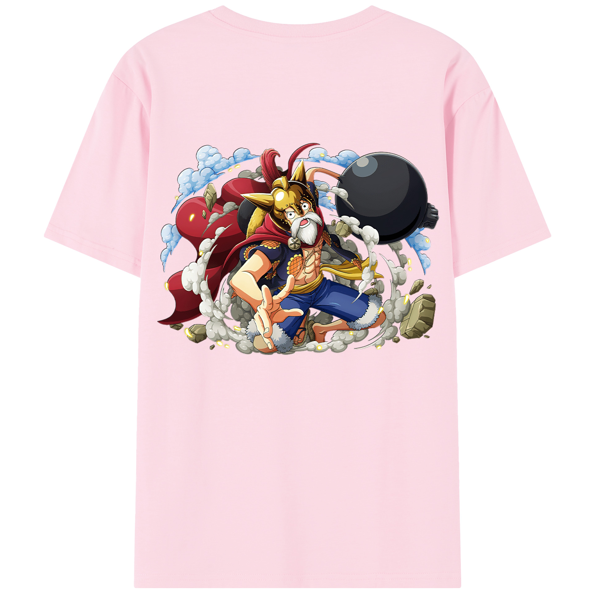 ワンピース モンキー・D・ルフィ ONE PIECE Monkey D. Luffy 綿100％半袖Tシャツ（背面プリント）