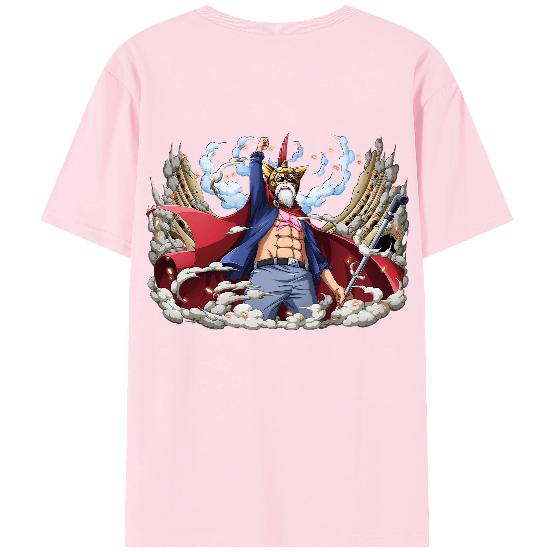 ワンピース モンキー・D・ルフィ ONE PIECE Monkey D. Luffy 綿100％半袖Tシャツ（背面プリント）