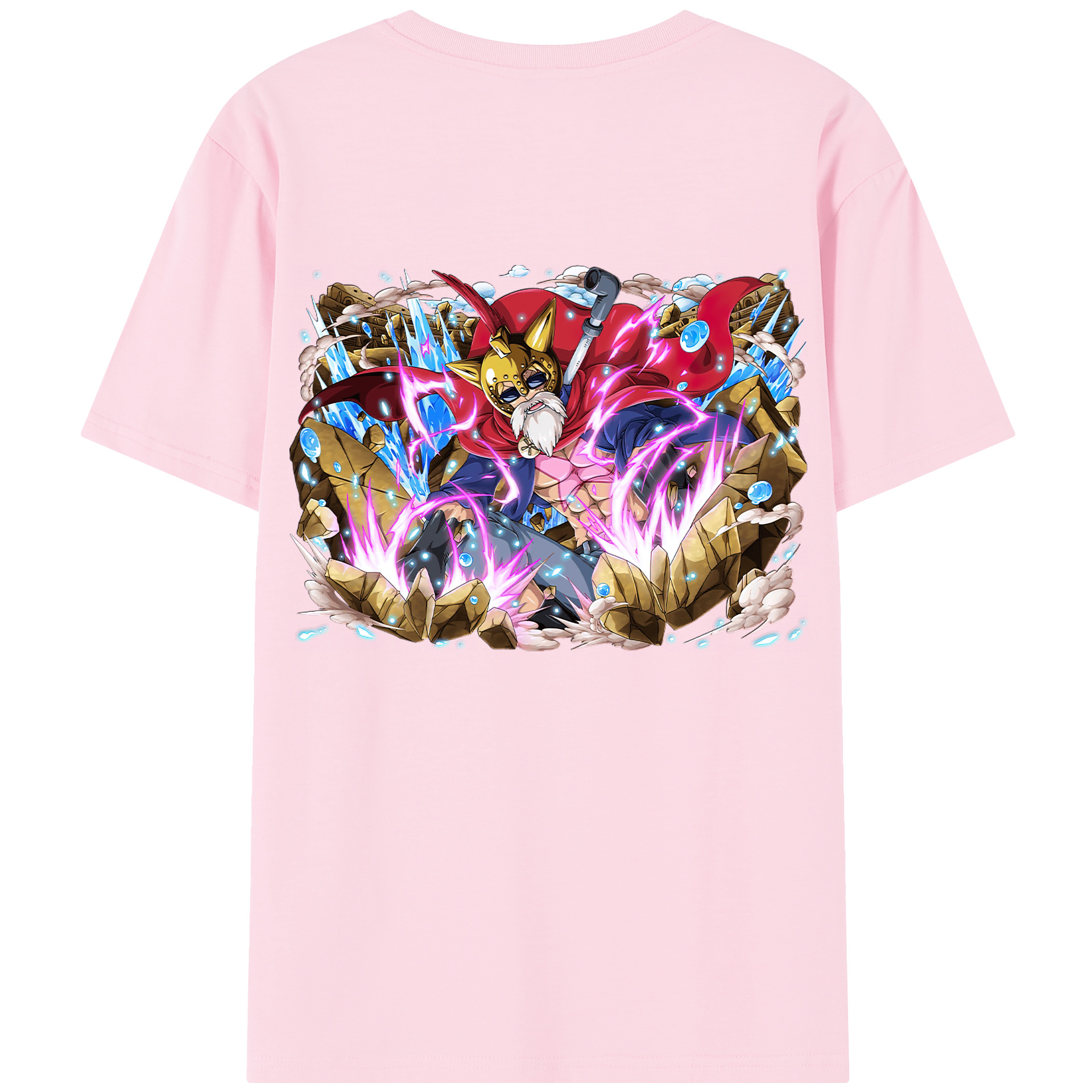 ワンピース モンキー・D・ルフィ ONE PIECE Monkey D. Luffy 綿100％半袖Tシャツ（背面プリント）