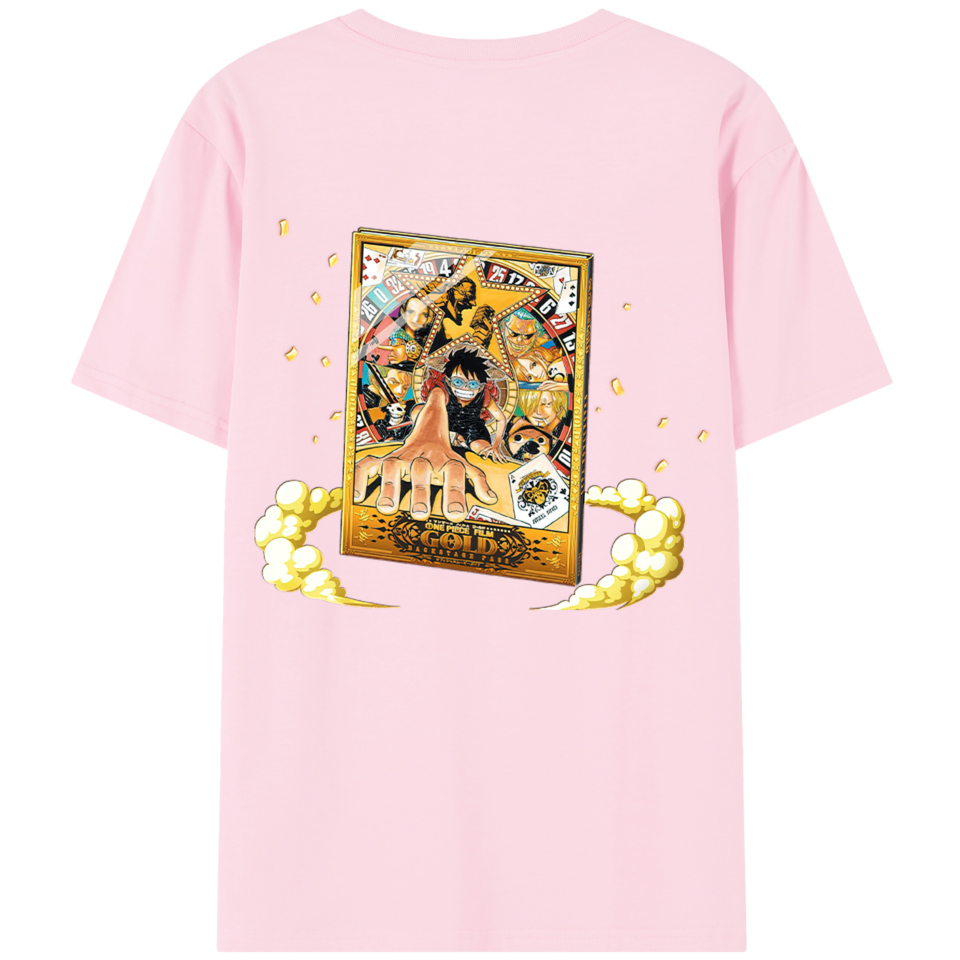 ワンピース モンキー・D・ルフィ ONE PIECE Monkey D. Luffy 綿100％半袖Tシャツ（背面プリント）