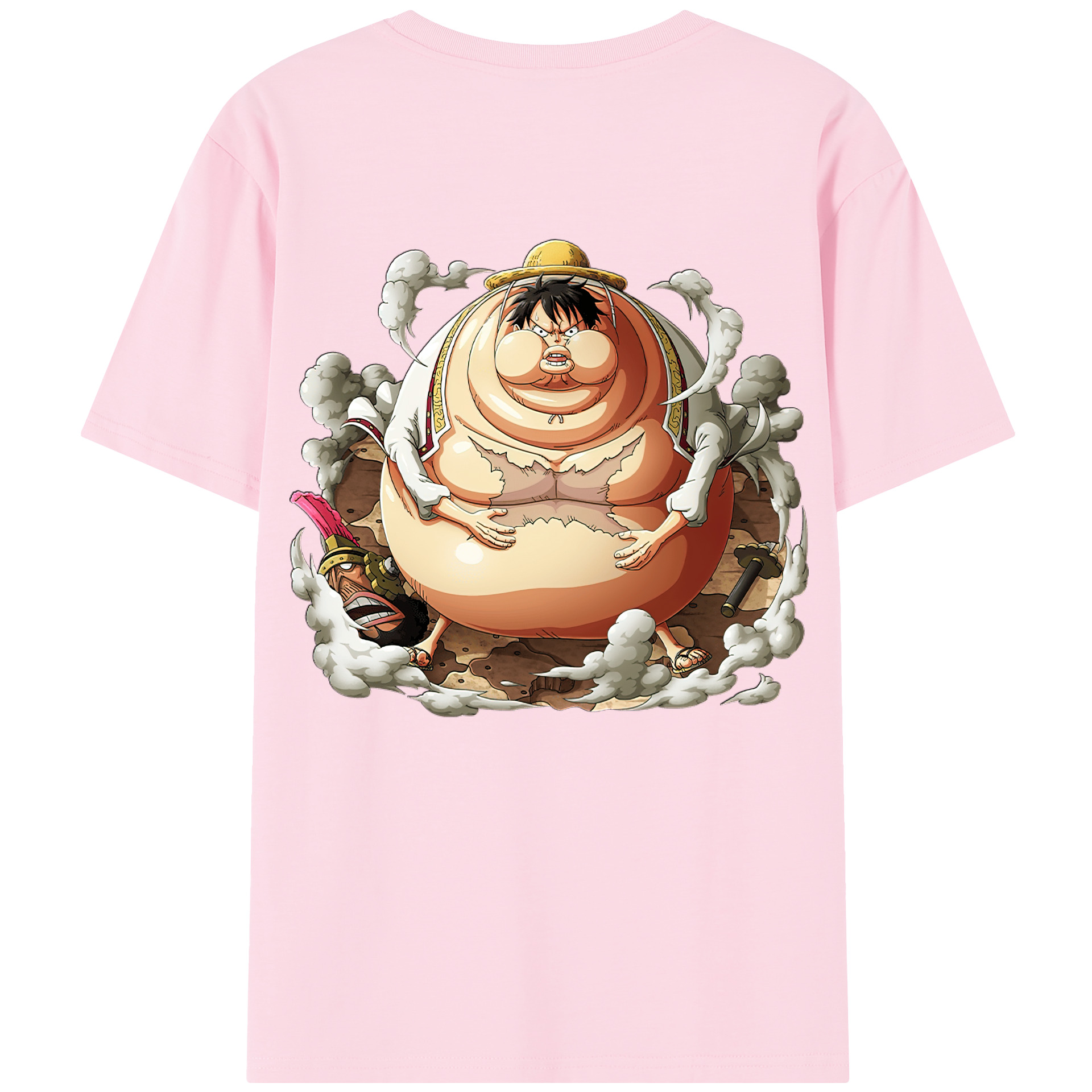 ワンピース モンキー・D・ルフィ ONE PIECE Monkey D. Luffy 綿100％半袖Tシャツ（背面プリント）