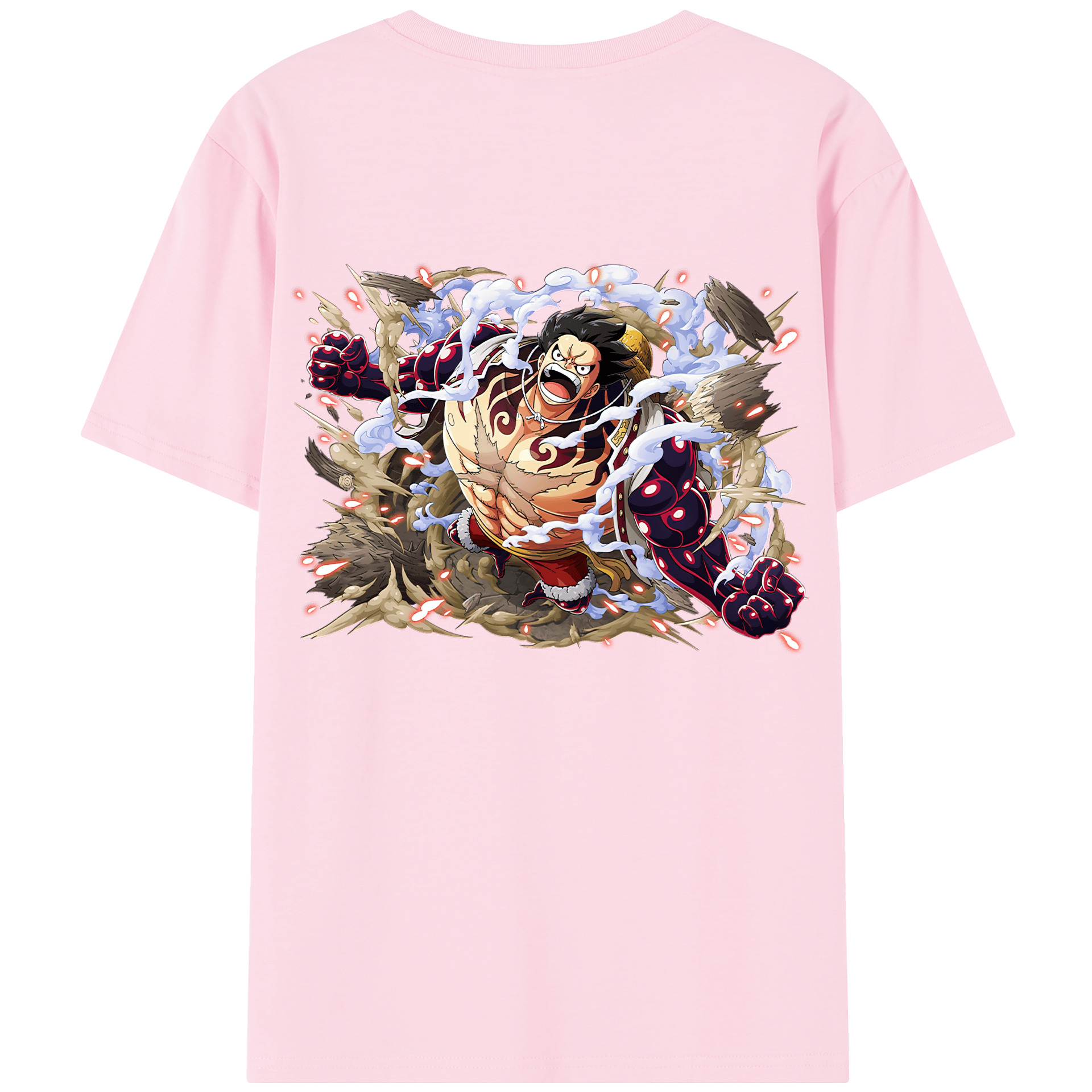 ワンピース モンキー・D・ルフィ ONE PIECE Monkey D. Luffy 綿100％半袖Tシャツ（背面プリント）