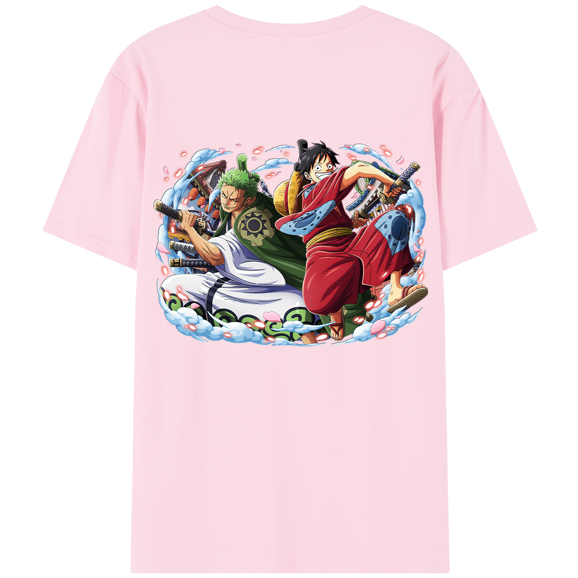 （画像用） ワンピース モンキー・D・ルフィ ONE PIECE Monkey D. Luffy 綿100％半袖Tシャツ（背面プリント）
