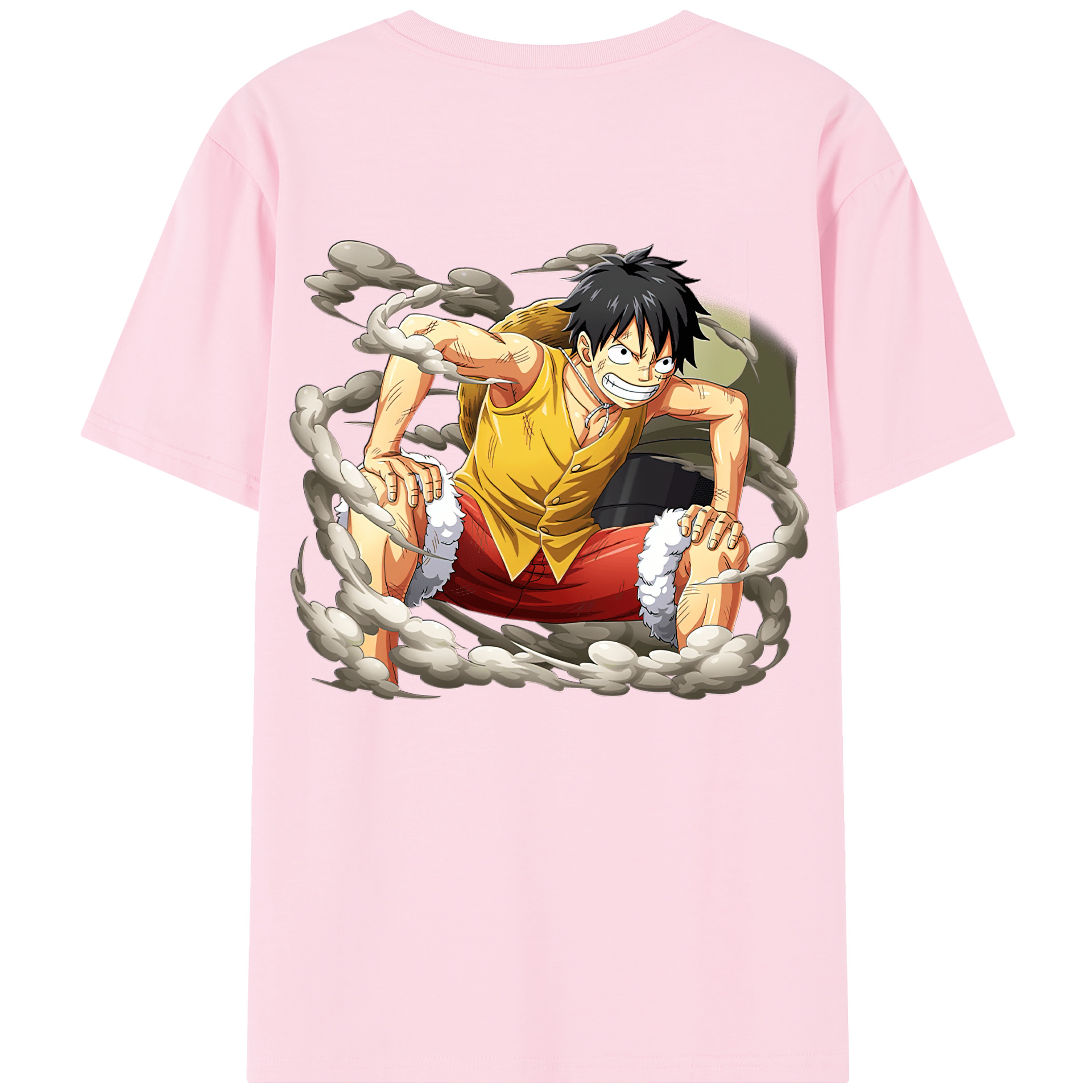 ワンピース モンキー・D・ルフィ ONE PIECE Monkey D. Luffy 綿100％半袖Tシャツ（背面プリント）