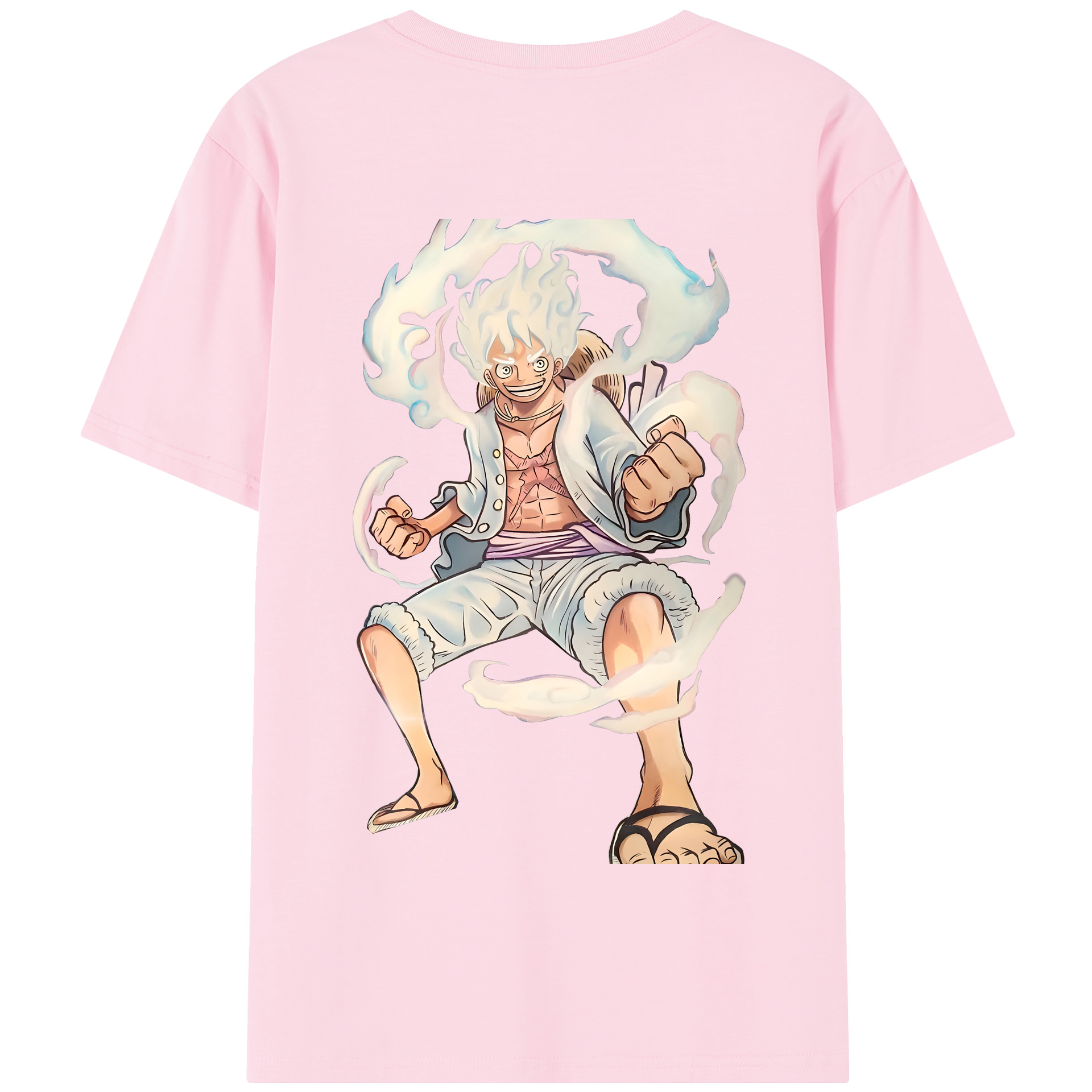 ワンピース モンキー・D・ルフィ ONE PIECE Monkey D. Luffy 綿100％半袖Tシャツ（背面プリント）