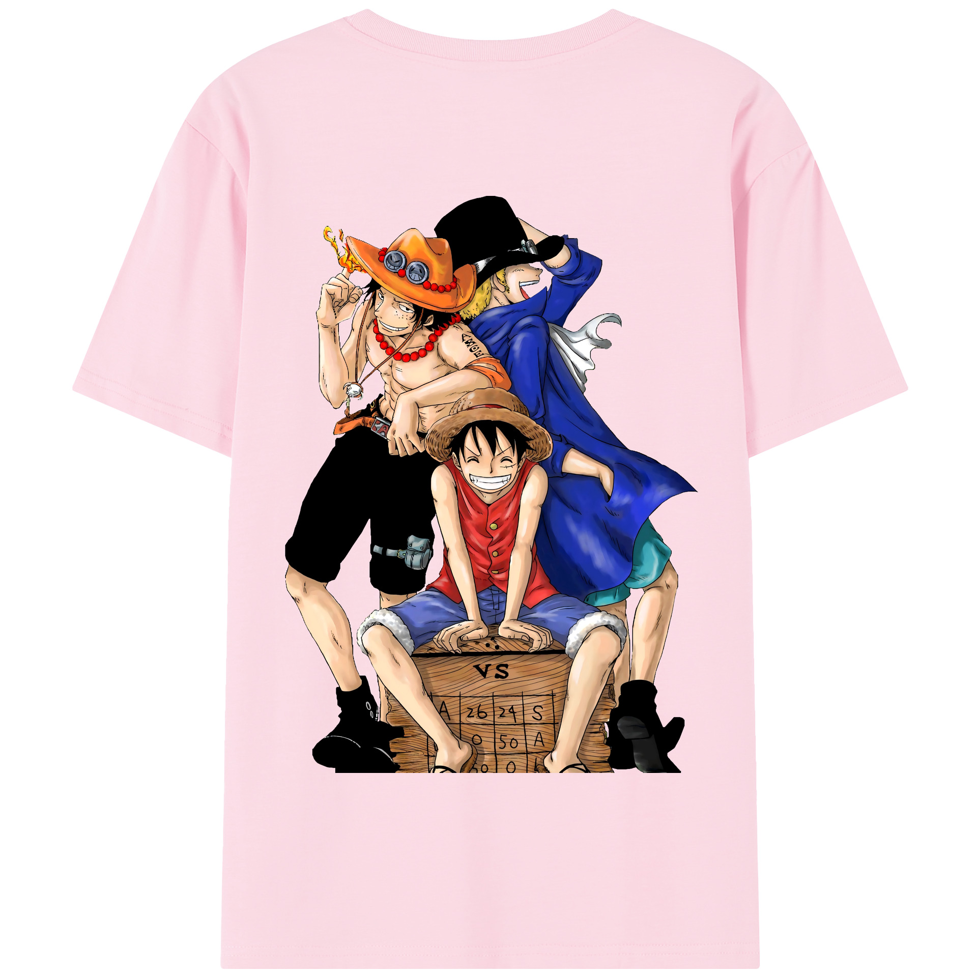 ワンピース モンキー・D・ルフィ ONE PIECE Monkey D. Luffy 綿100％半袖Tシャツ（背面プリント）