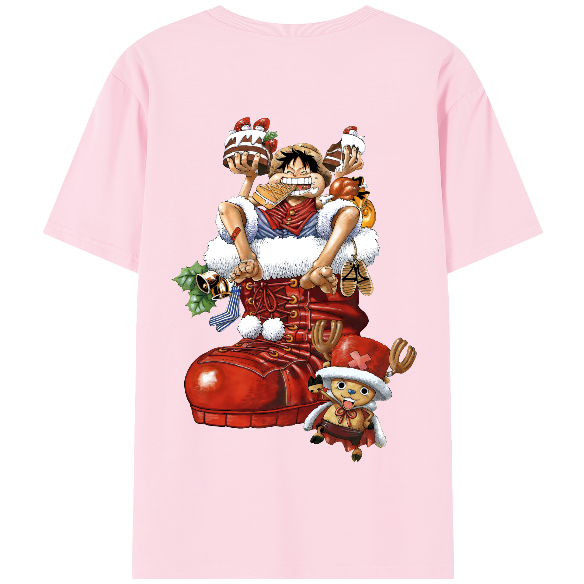 ワンピース モンキー・D・ルフィ ONE PIECE Monkey D. Luffy 綿100％半袖Tシャツ（背面プリント）