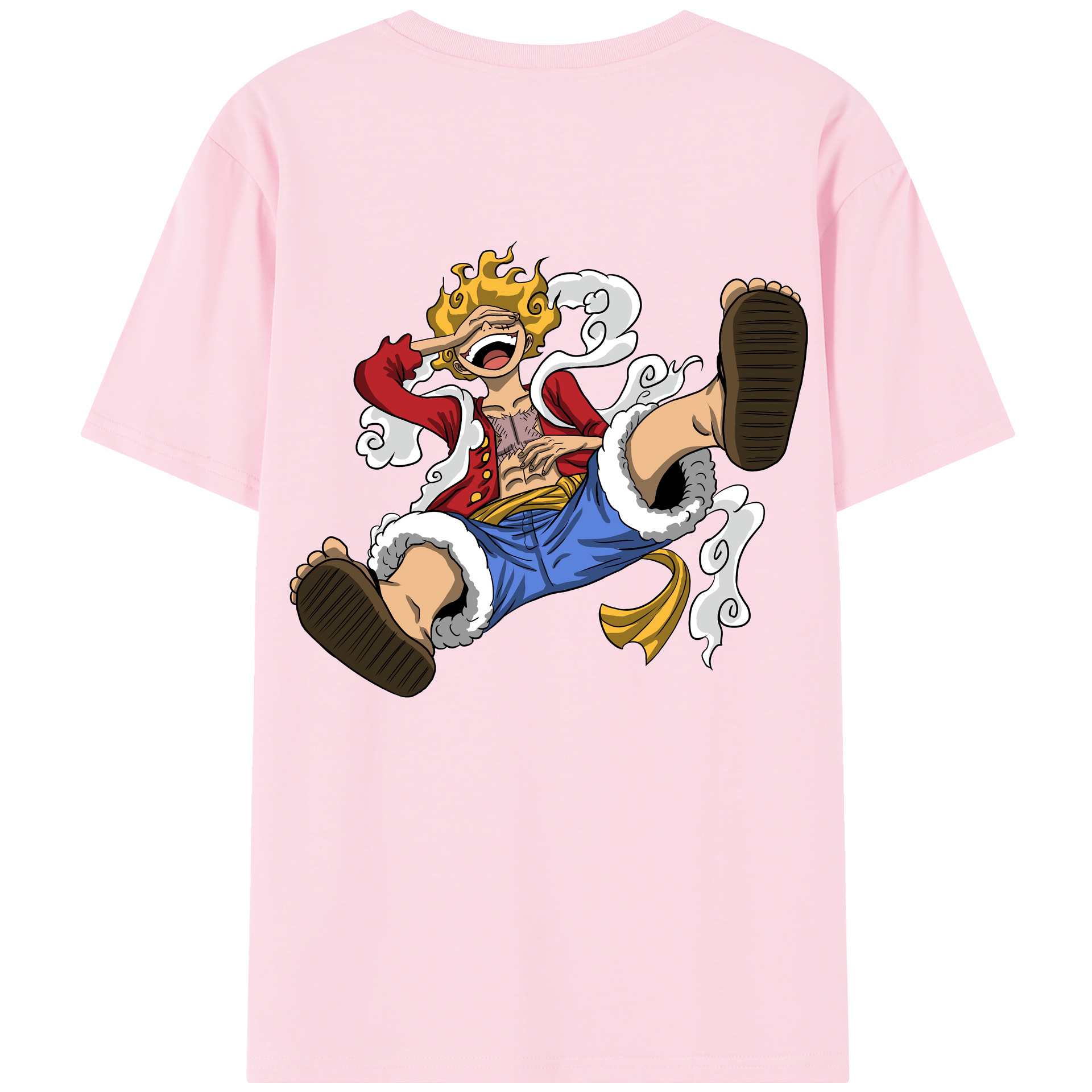 ワンピース モンキー・D・ルフィ ONE PIECE Monkey D. Luffy 綿100％半袖Tシャツ（背面プリント）