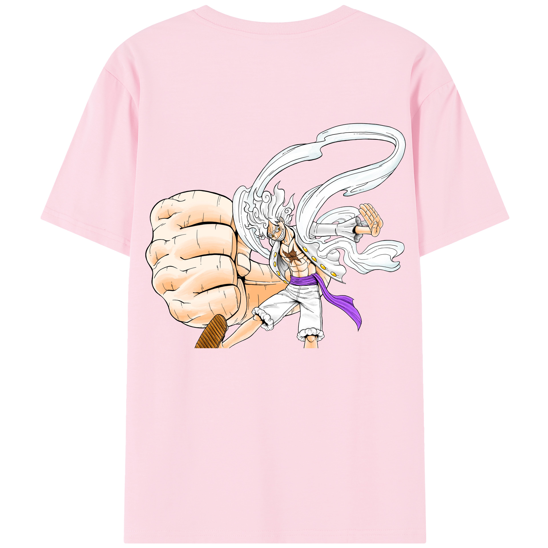 ワンピース モンキー・D・ルフィ ONE PIECE Monkey D. Luffy 綿100％半袖Tシャツ（背面プリント）