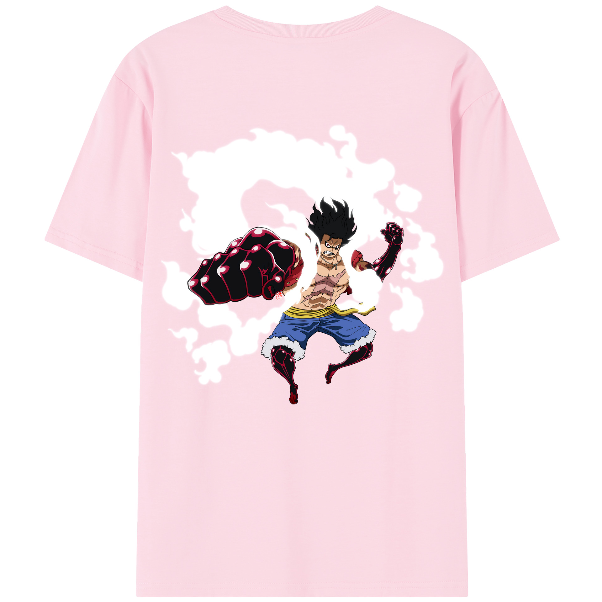 ワンピース モンキー・D・ルフィ ONE PIECE Monkey D. Luffy 綿100％半袖Tシャツ（背面プリント）