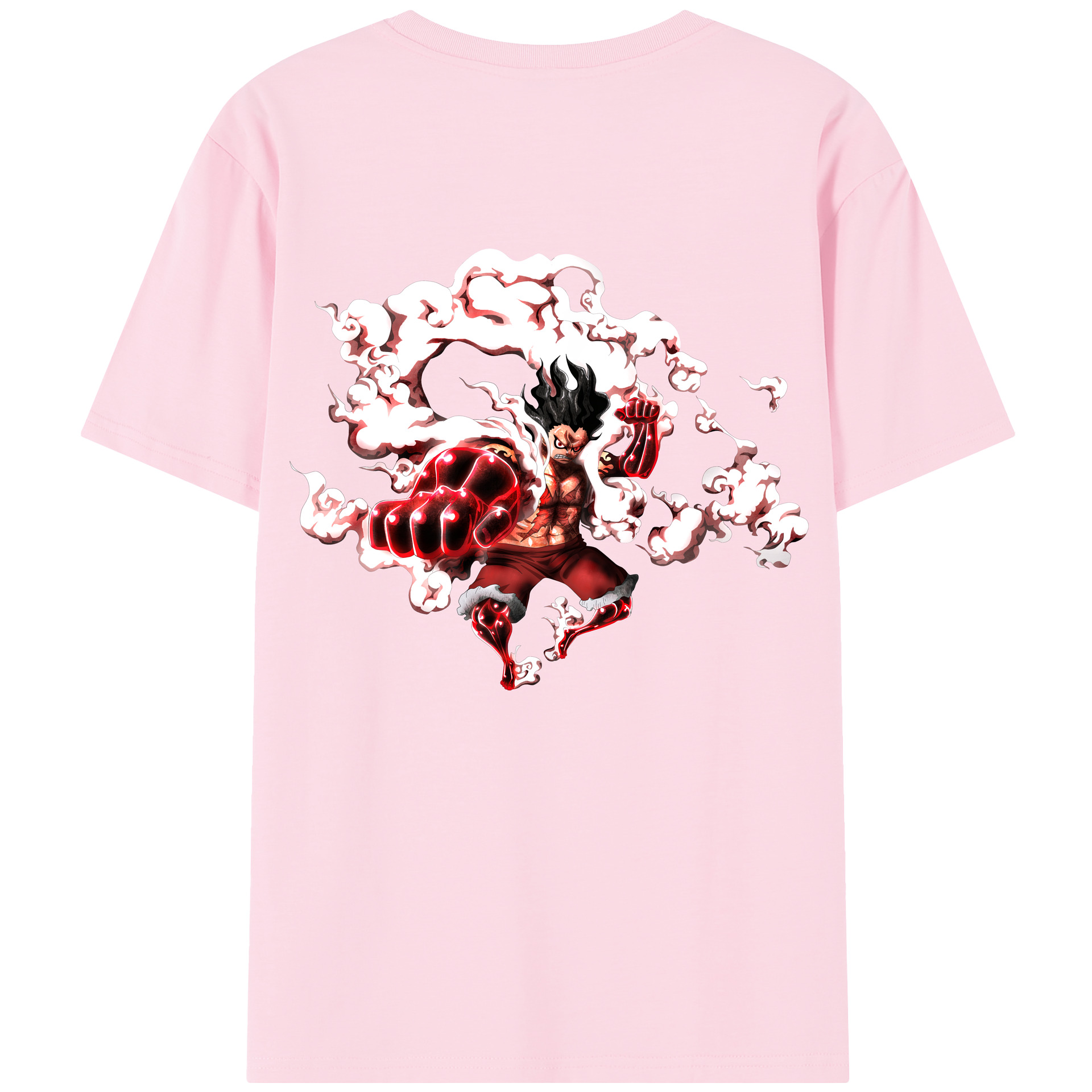 ワンピース モンキー・D・ルフィ ONE PIECE Monkey D. Luffy 綿100％半袖Tシャツ（背面プリント）