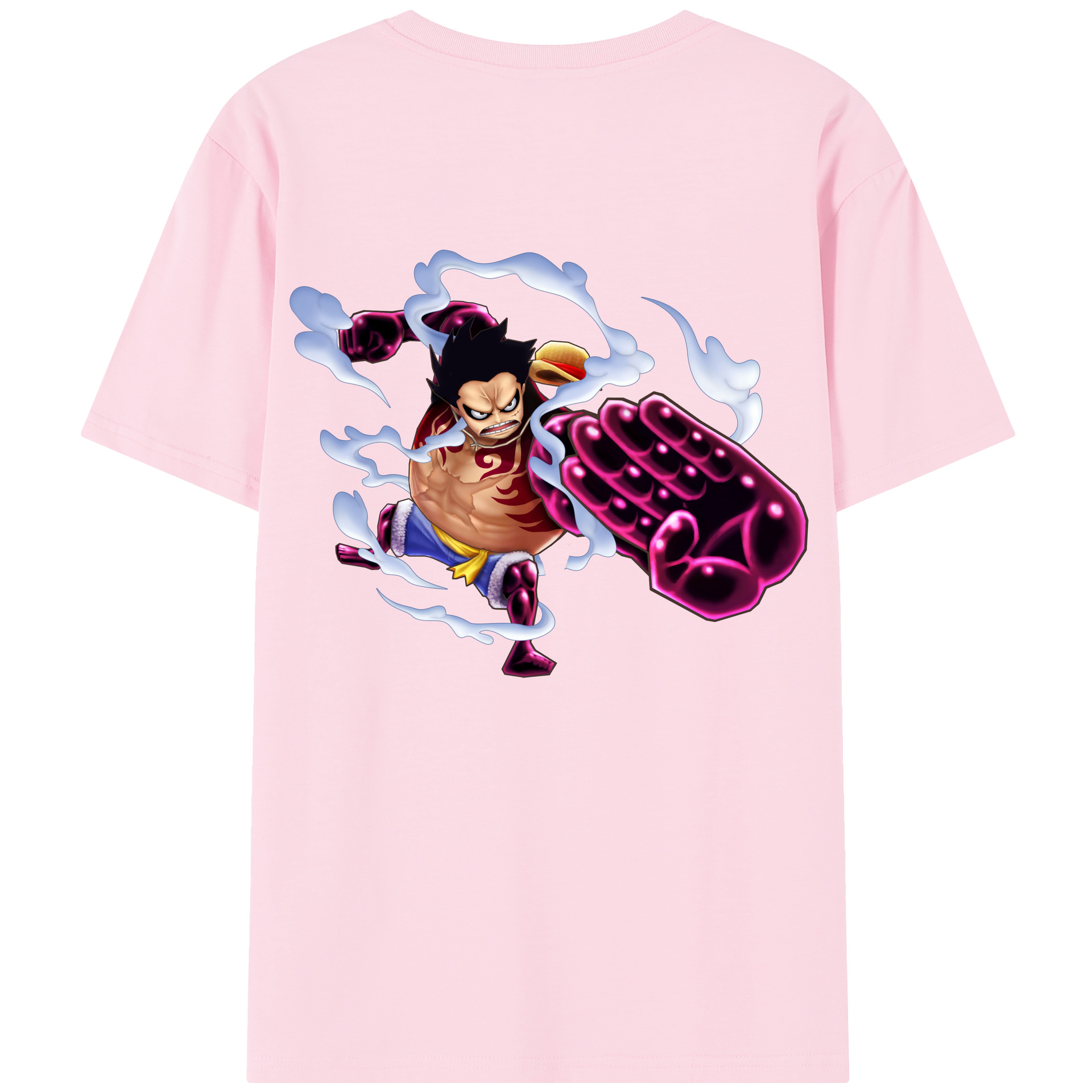 ワンピース モンキー・D・ルフィ ONE PIECE Monkey D. Luffy 綿100％半袖Tシャツ（背面プリント）