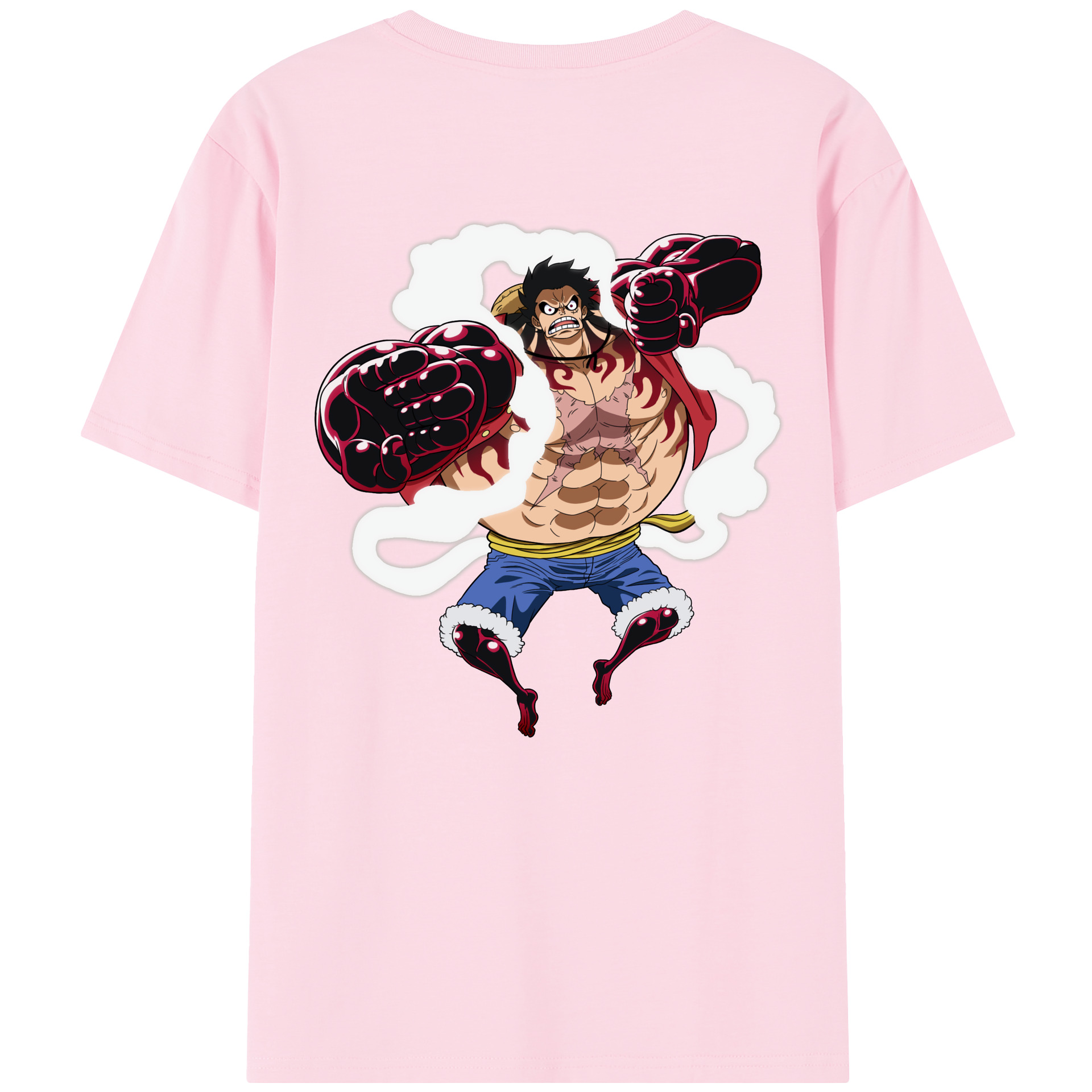 ワンピース モンキー・D・ルフィ ONE PIECE Monkey D. Luffy 綿100％半袖Tシャツ（背面プリント）