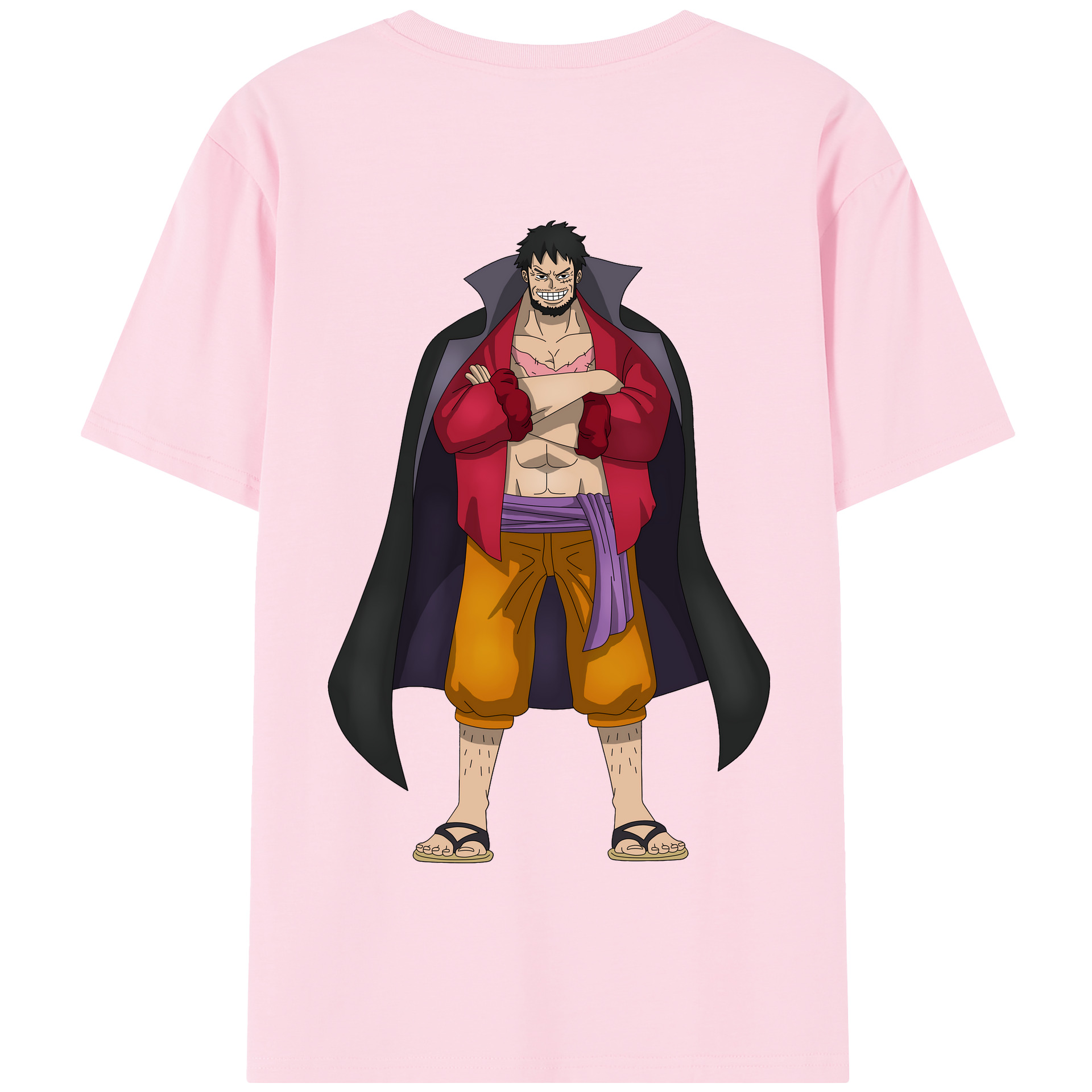 ワンピース モンキー・D・ルフィ ONE PIECE Monkey D. Luffy 綿100％半袖Tシャツ（背面プリント）