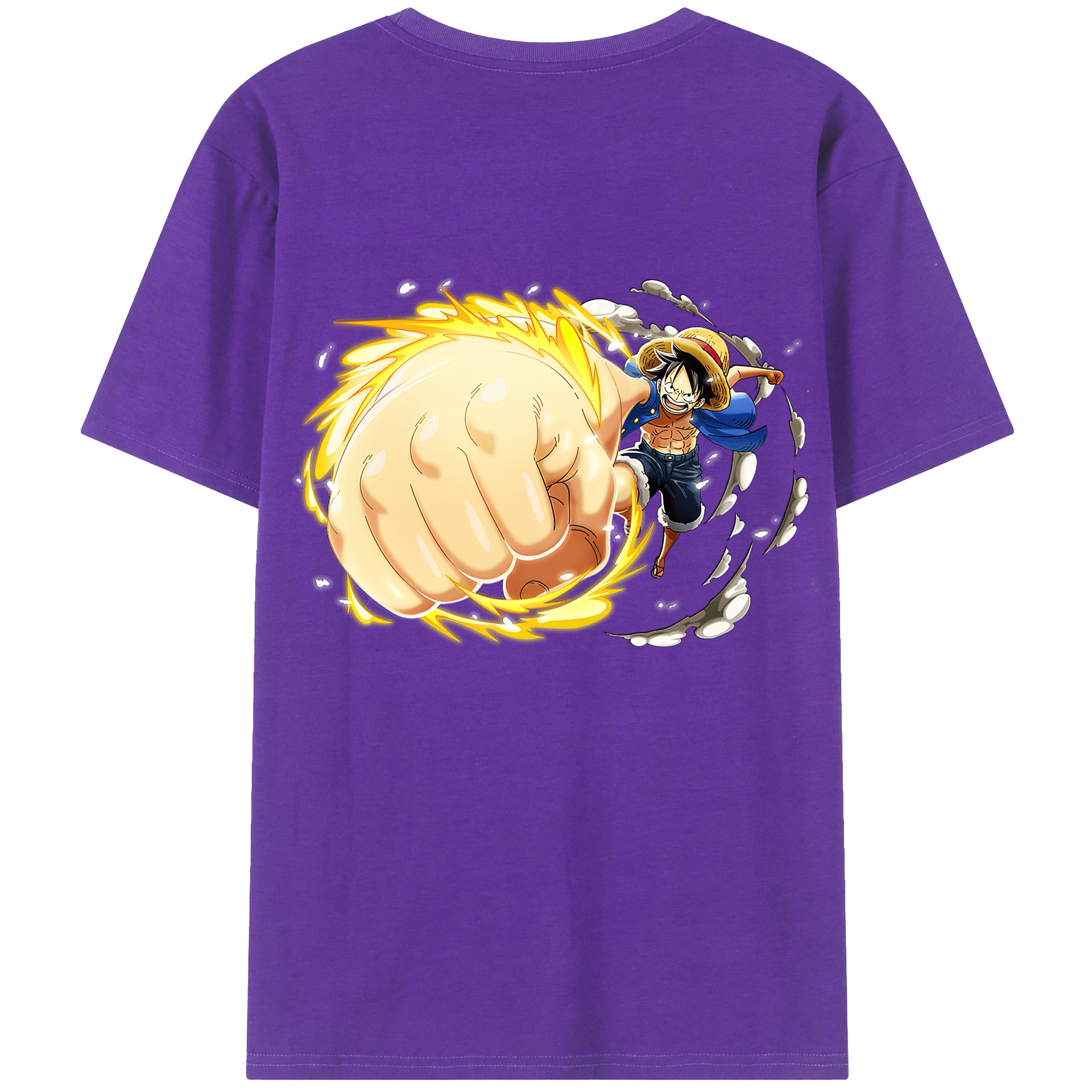 ワンピース モンキー・D・ルフィ ONE PIECE Monkey D. Luffy 綿100％半袖Tシャツ（背面プリント）