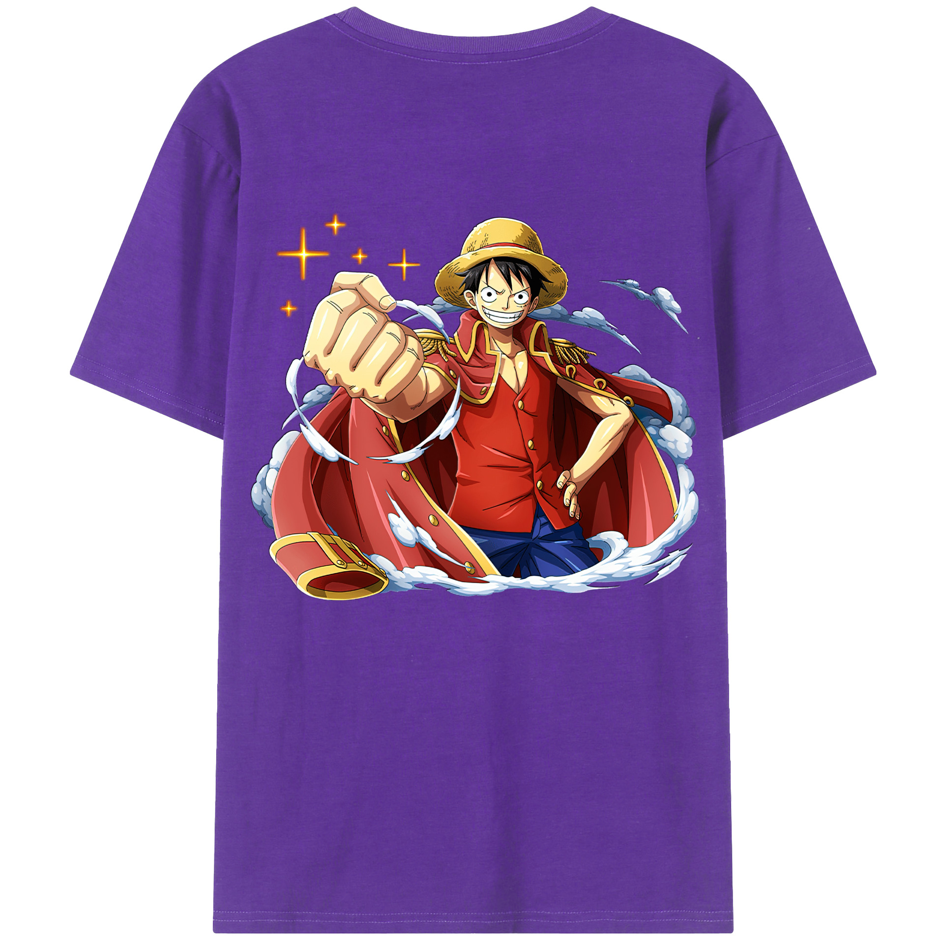 ワンピース モンキー・D・ルフィ ONE PIECE Monkey D. Luffy 綿100％半袖Tシャツ（背面プリント）