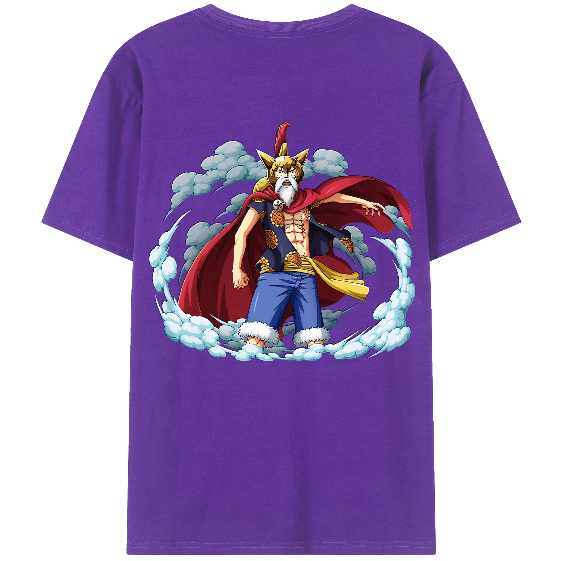 ワンピース モンキー・D・ルフィ ONE PIECE Monkey D. Luffy 綿100％半袖Tシャツ（背面プリント）