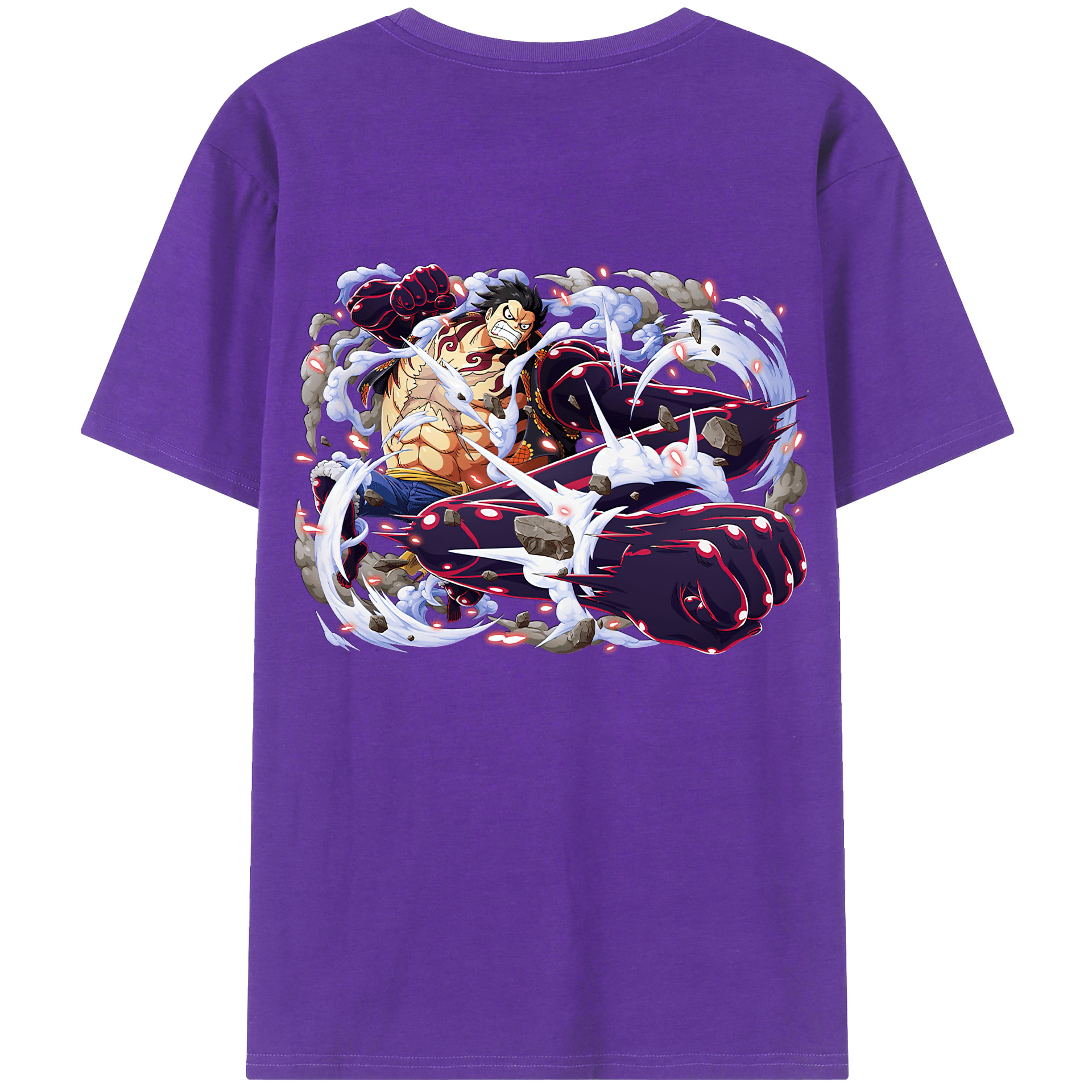 ワンピース モンキー・D・ルフィ ONE PIECE Monkey D. Luffy 綿100％半袖Tシャツ（背面プリント）