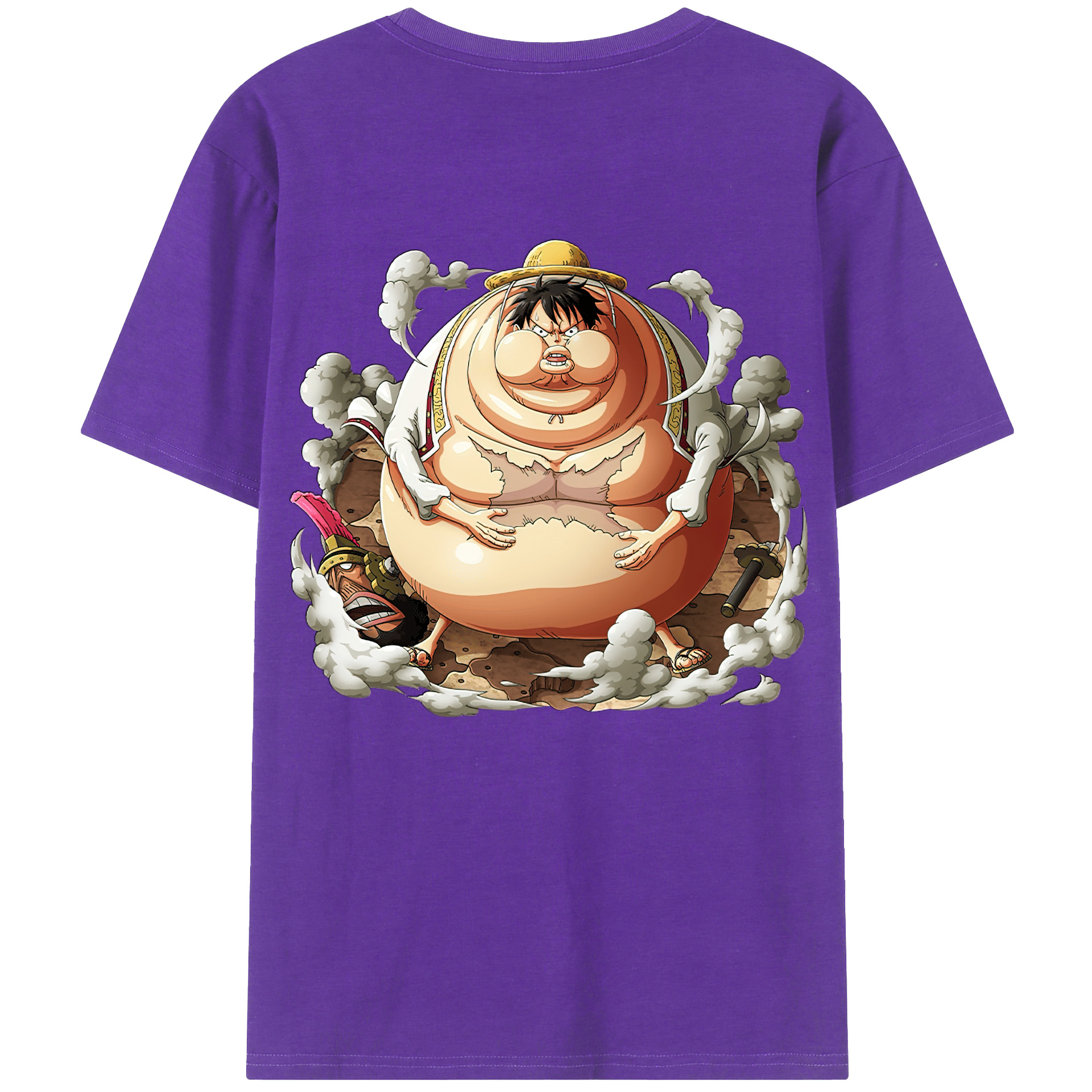 ワンピース モンキー・D・ルフィ ONE PIECE Monkey D. Luffy 綿100％半袖Tシャツ（背面プリント）